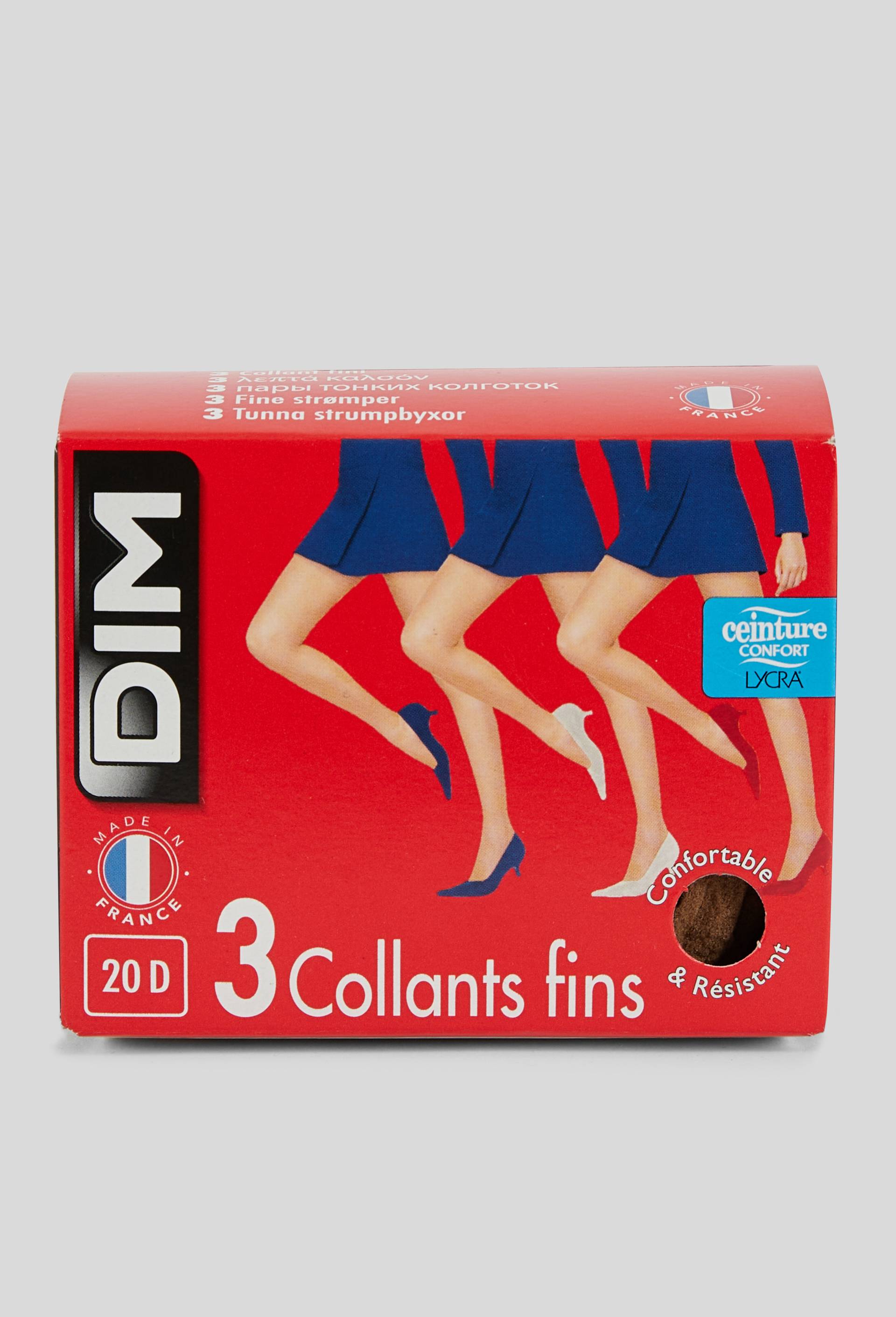 Lot de 3 collants  DIM, Brun clair, large image number 0