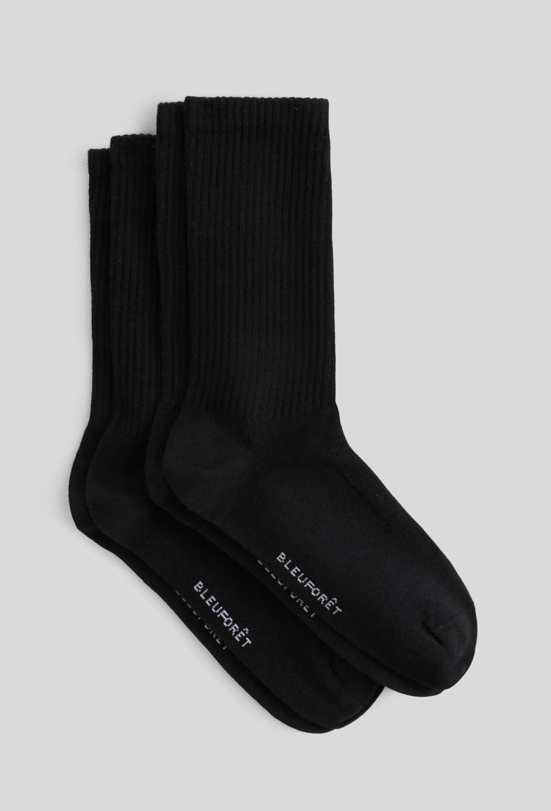 Lot de 2 paires de chaussettes en coton Sport Bleufor&ecirc;t, Noir, large image number 1.0