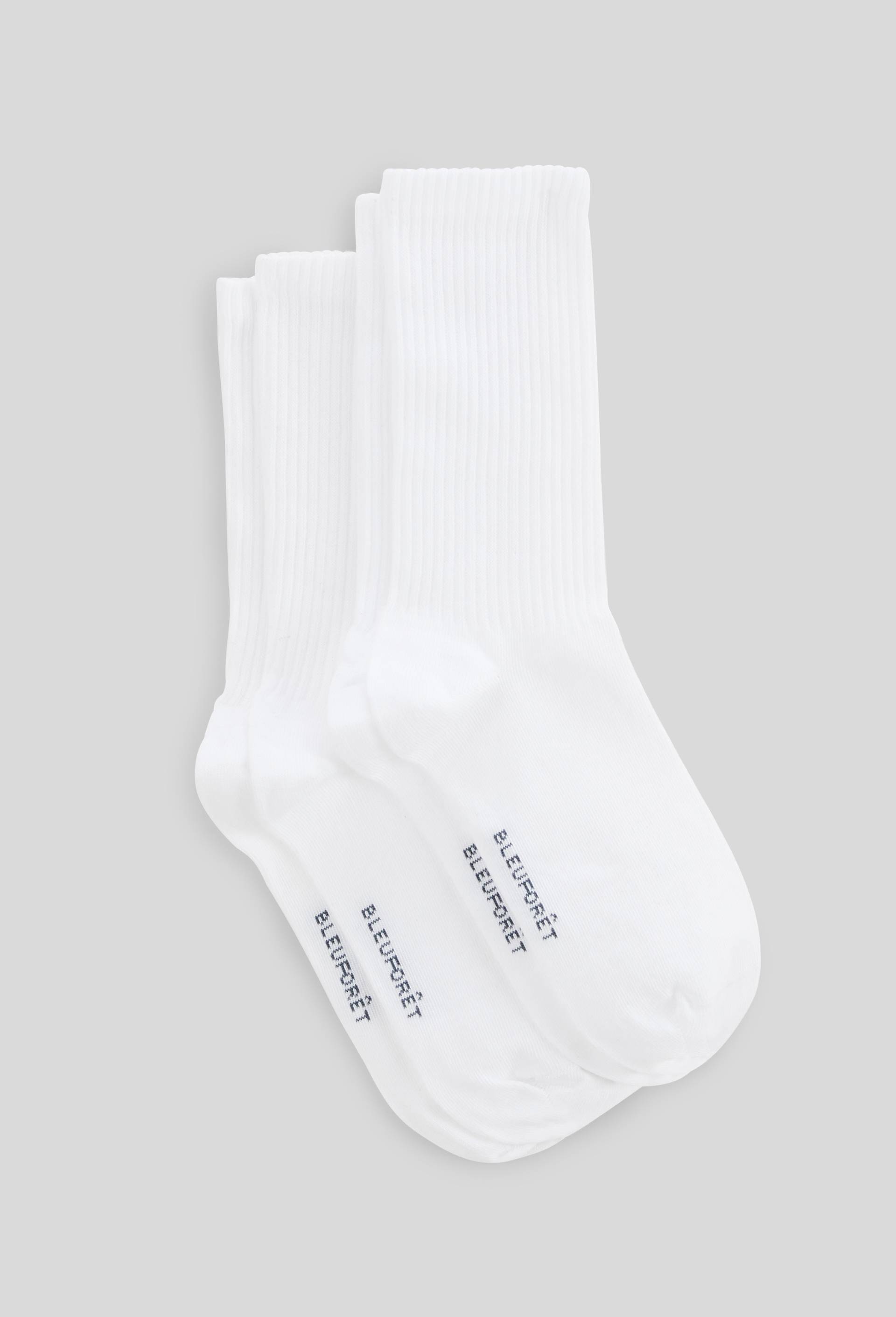 Lot de 2 paires de chaussettes en coton Sport Bleufor&ecirc;t, Blanc, large image number 1