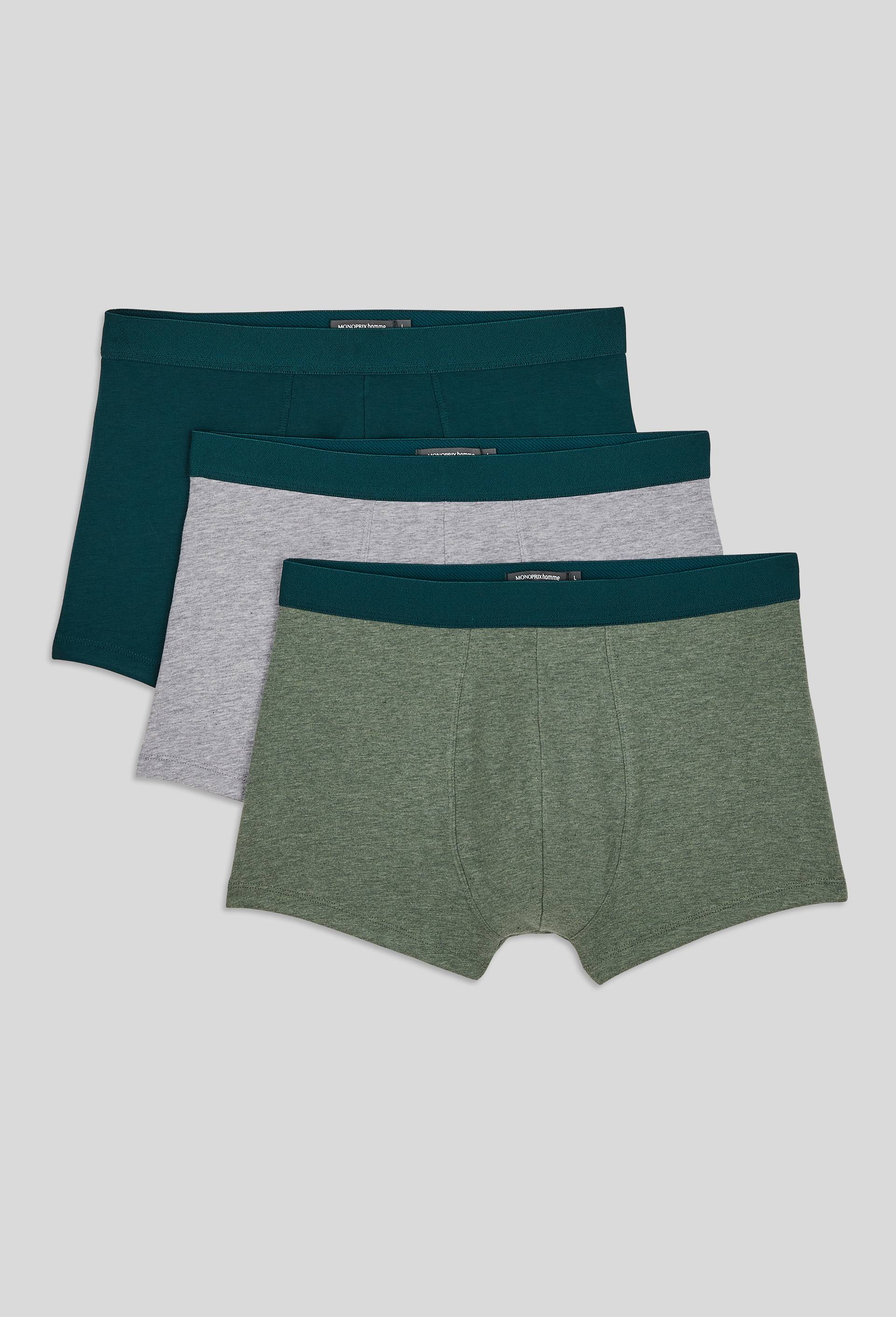 Lot de 3 boxer en coton BIO GOTS, Gris, large image number 0