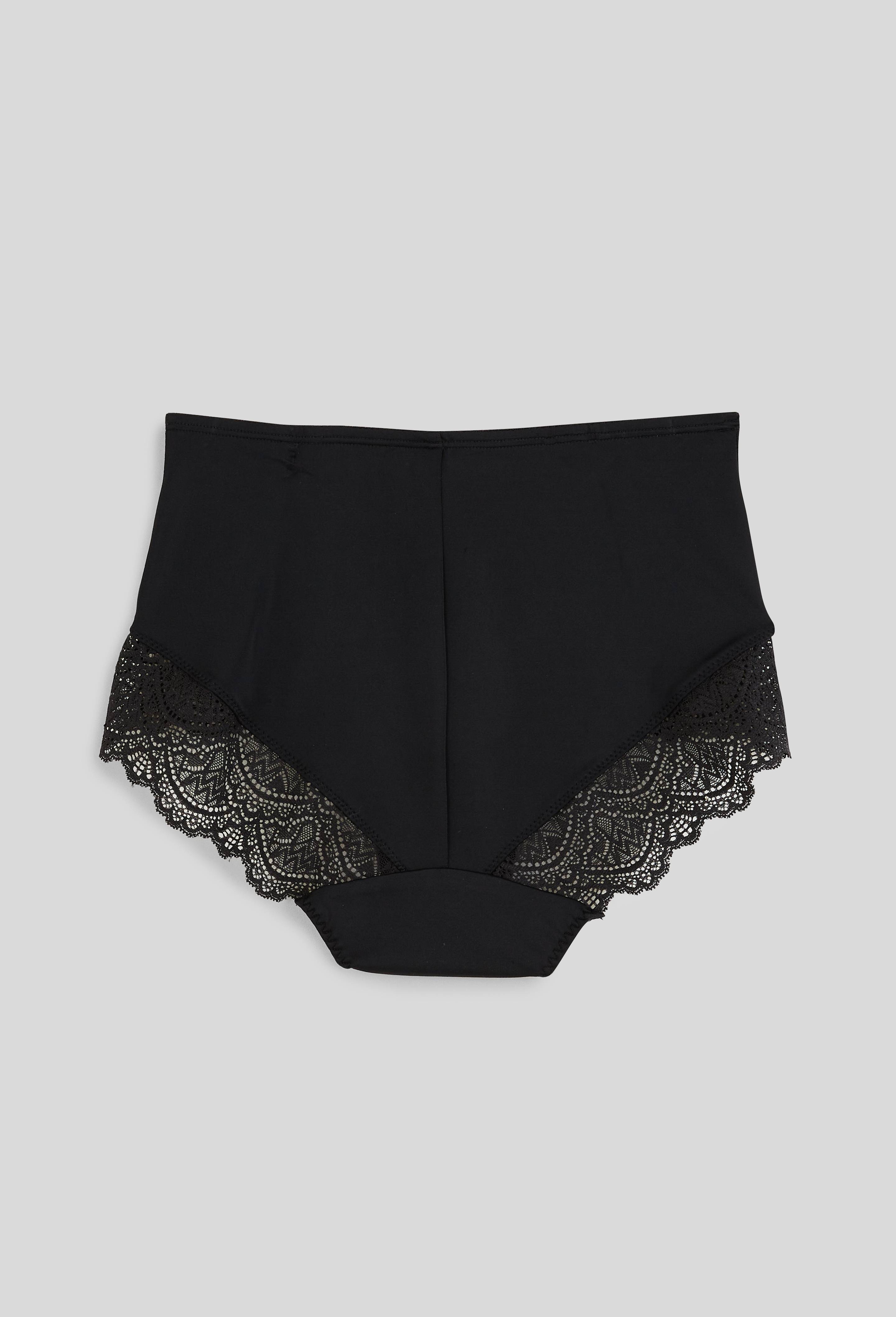Culotte ventre plat en dentelle DIM, Noir, large image number 2