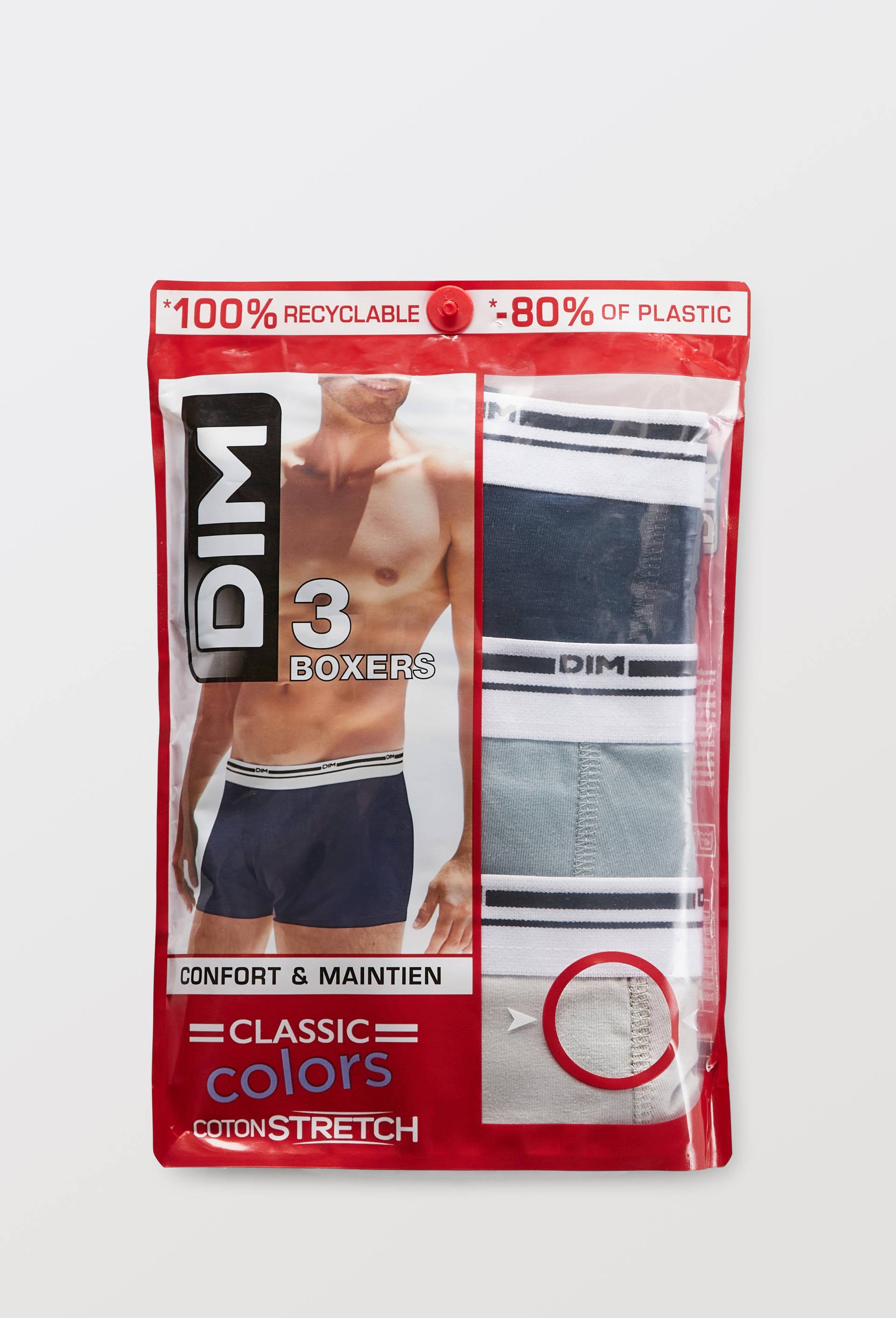 Lot de 3 boxers en coton MULTIDAY COLORS DIM, Bleu fonc&eacute;, large image number 2