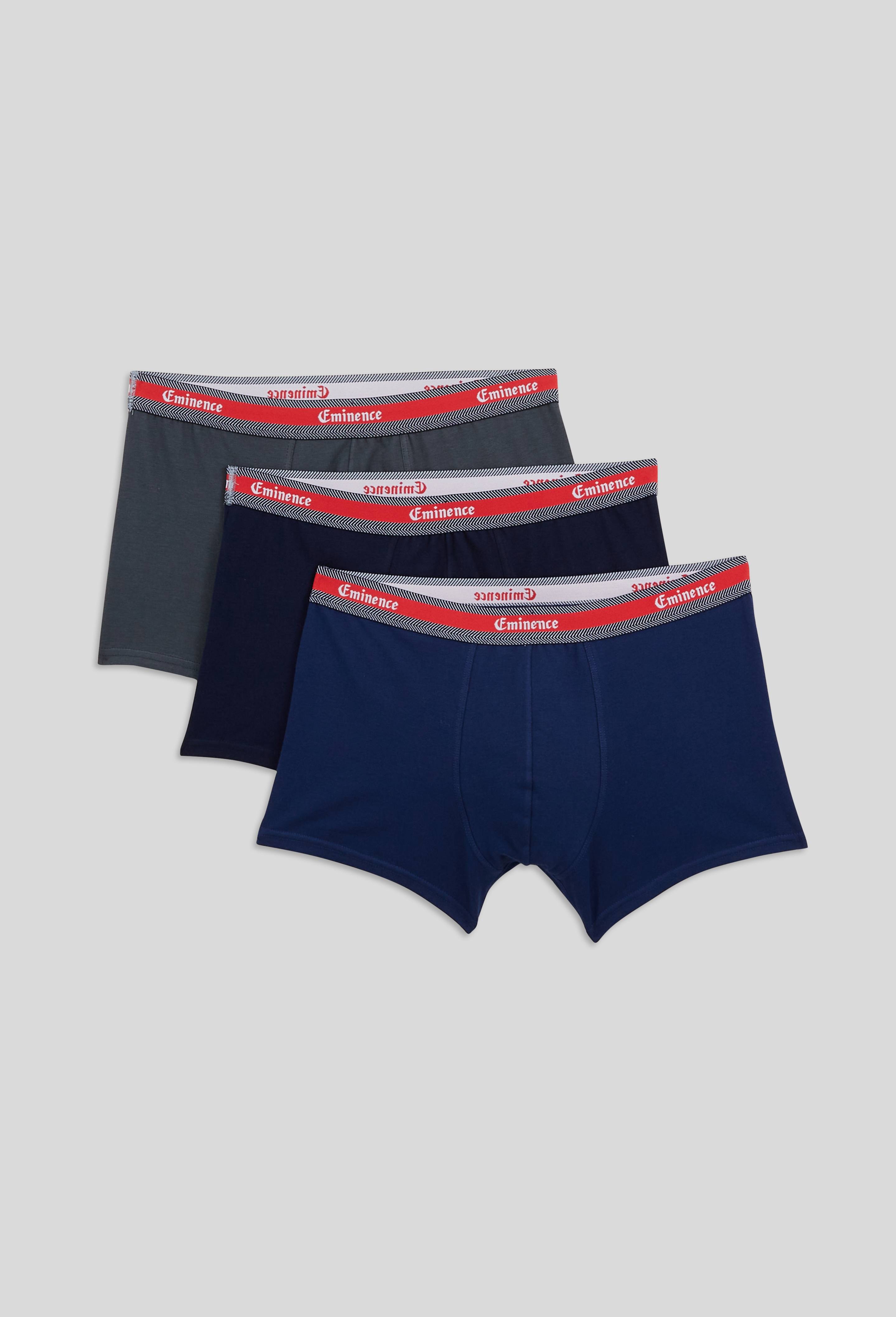 Lot de 3 boxer en coton BIO Eminence, certifié OEKO-TEX, Marine, large image number 0