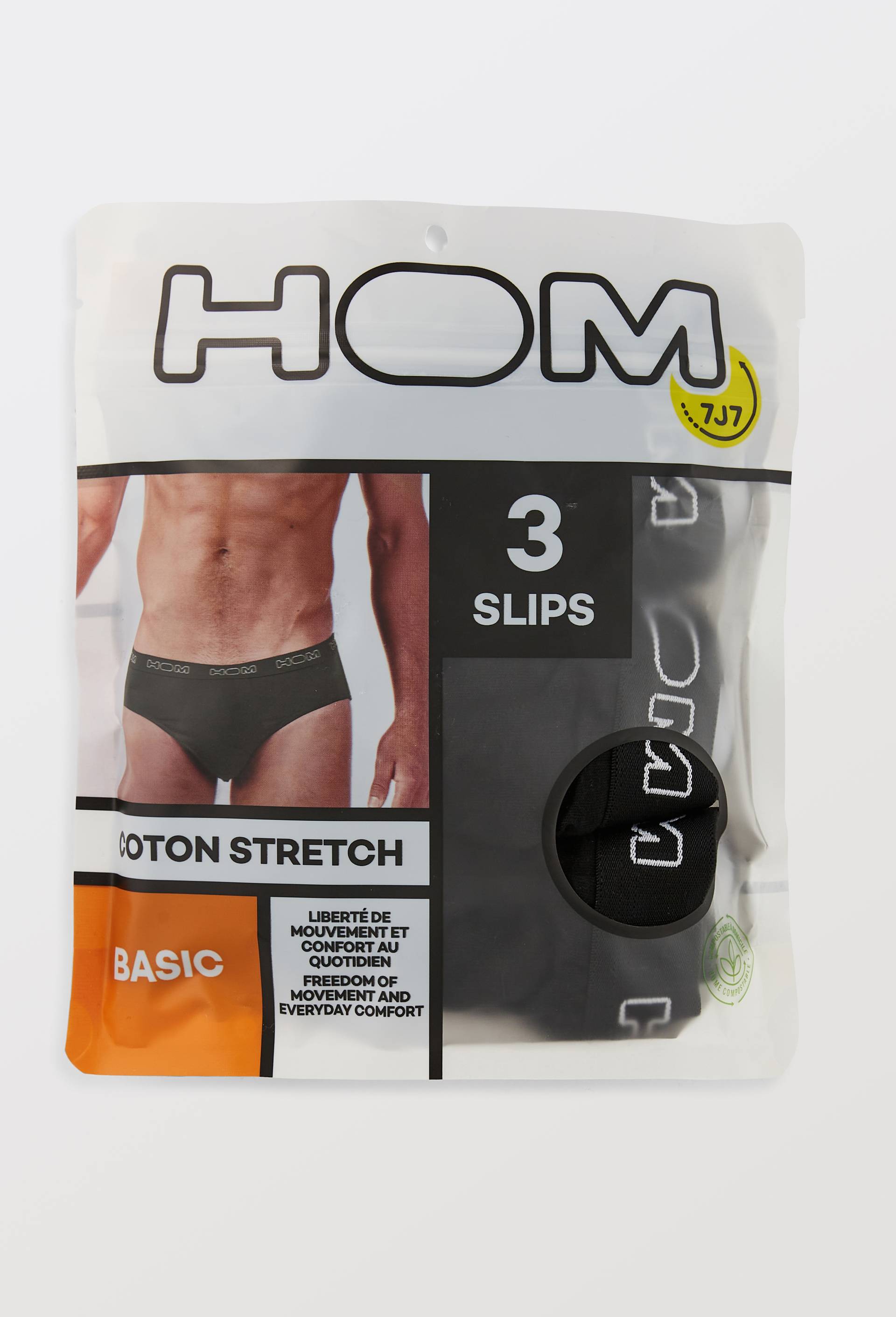 Lot de 3 slips en coton HOM, Noir, large image number 2.0