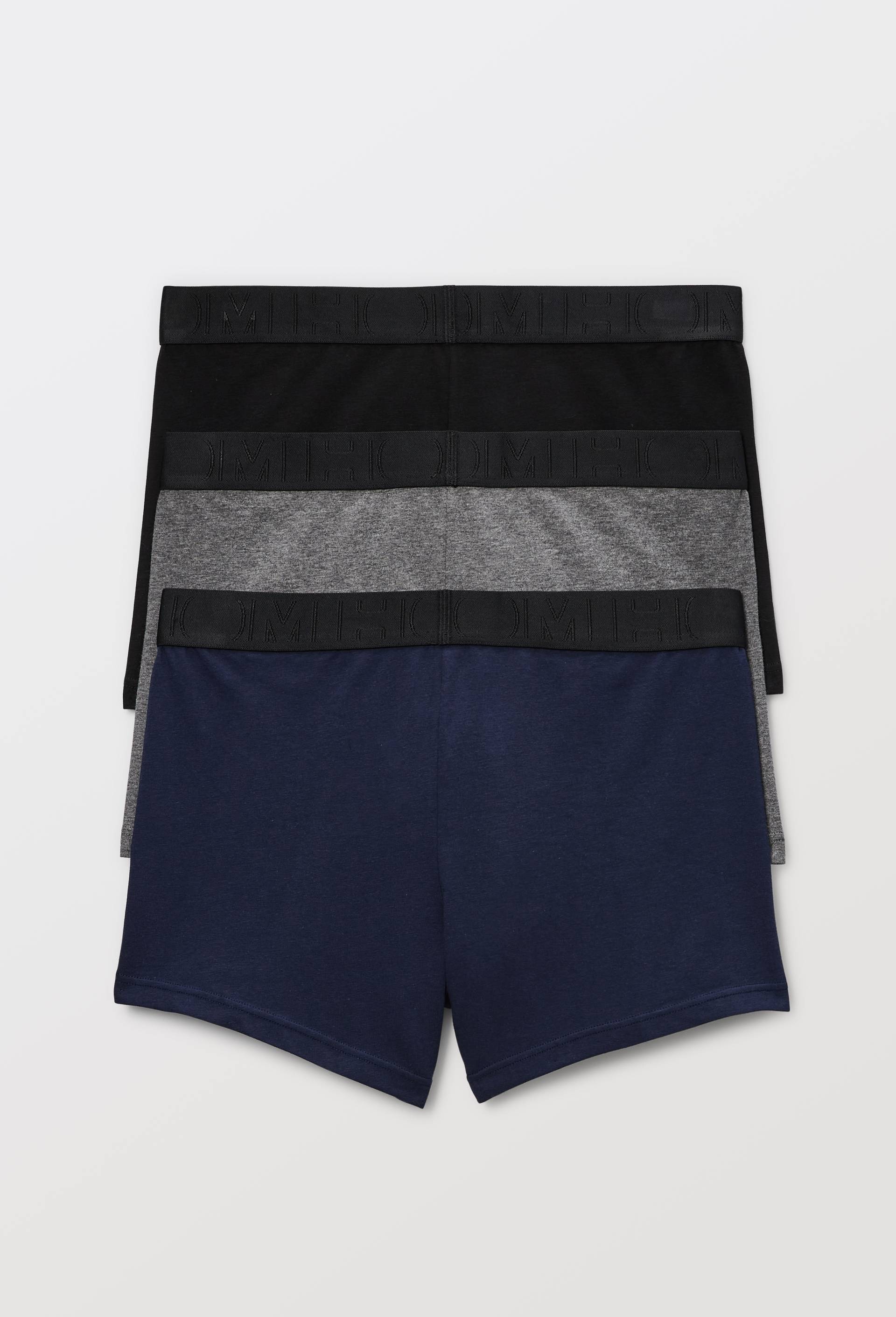 Lot de 3 boxers en coton HOM, certifi&eacute; OEKO-TEX, Bleu fonc&eacute;, large image number 1.0