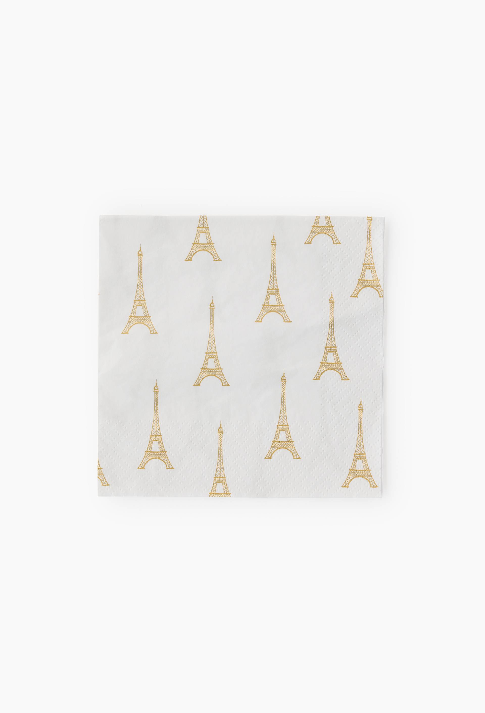 20 serviettes &agrave; jeter motif tour Eiffel, en papier, 33*33 cm, , large image number 0