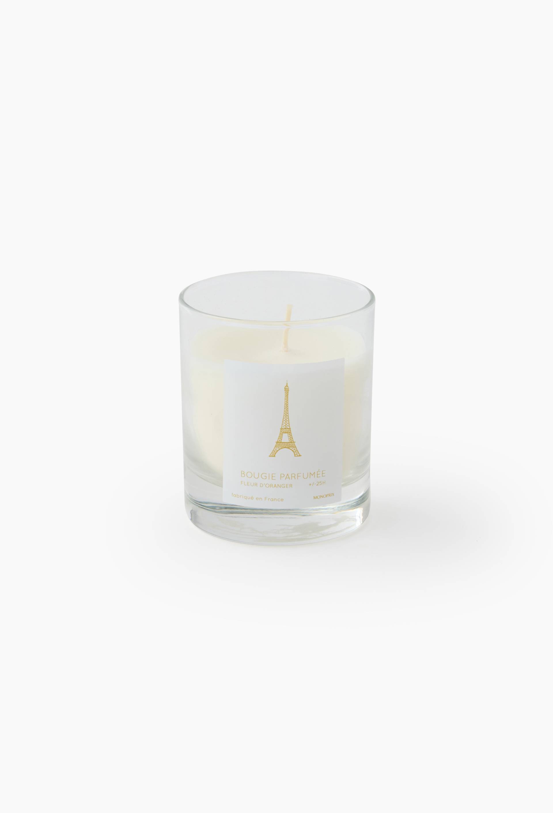 Bougie dans verre avec d&eacute;cors Tour Eiffel, , large image number 0.0