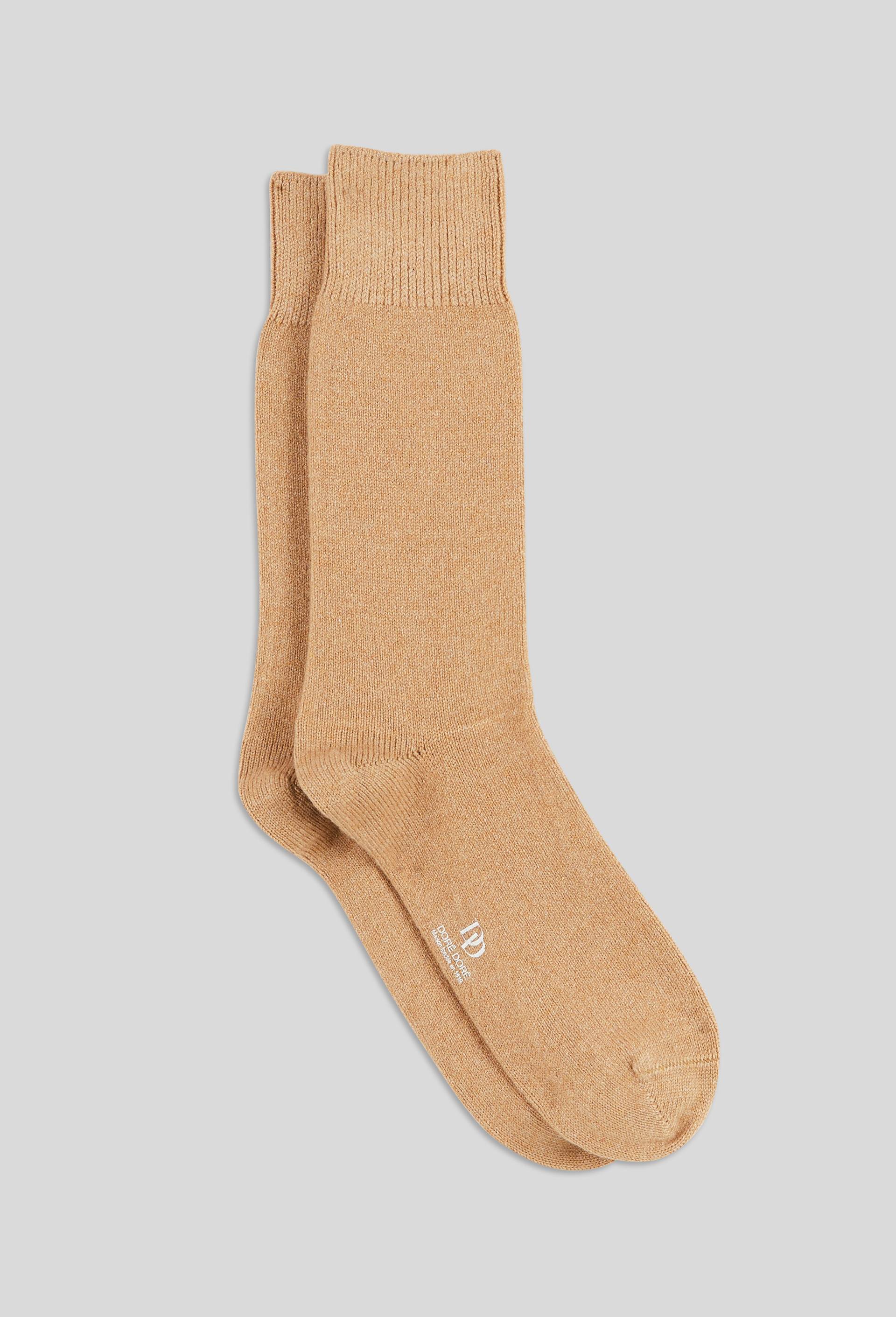 Paire de chaussettes en laine contenant du cachemire Dor&eacute; Dor&eacute;, Brun clair, large image number 1