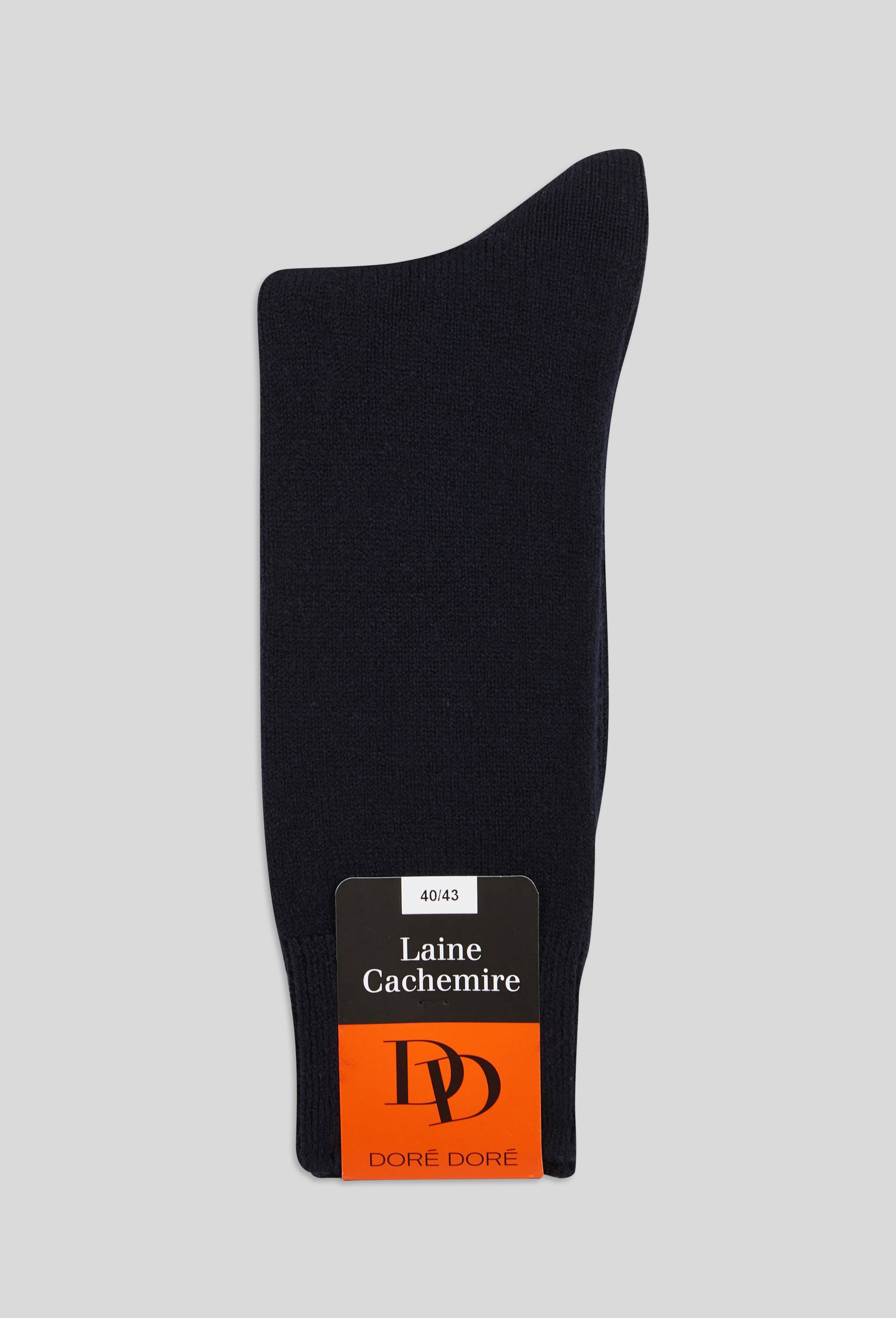 Paire de chaussettes en laine contenant du cachemire Dor&eacute; Dor&eacute;, Bleu fonc&eacute;, large image number 0