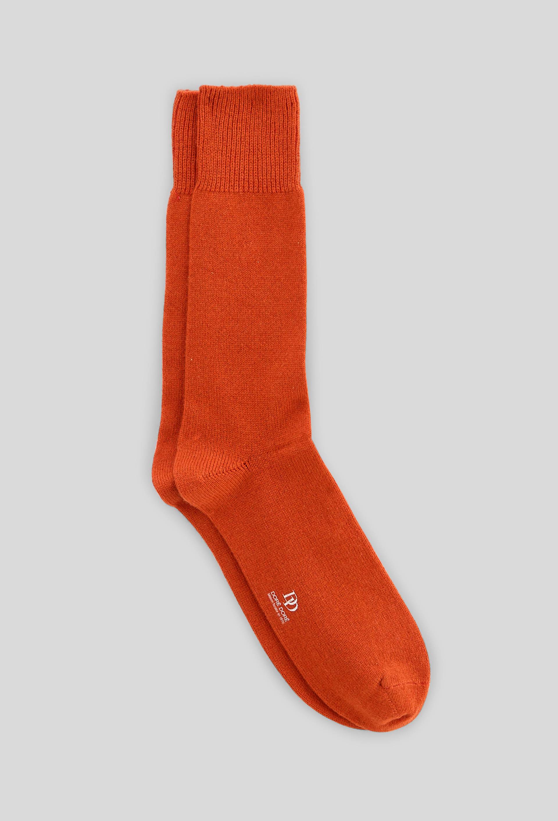 Paire de chaussettes en laine contenant du cachemire Dor&eacute; Dor&eacute;, Orange, swatch image