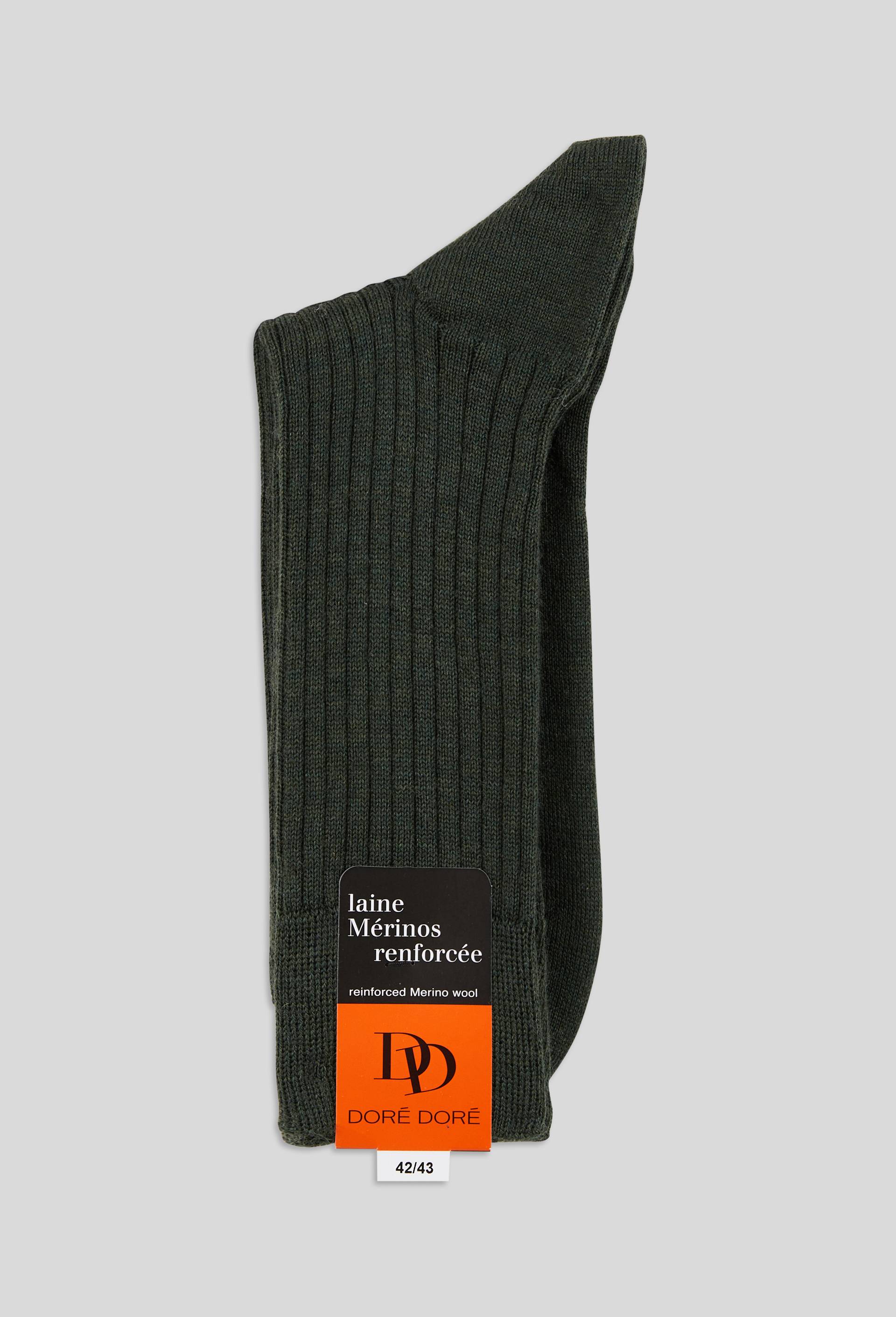 Paire de chaussettes côtelé en laine Doré Doré, Vert, large image number 0