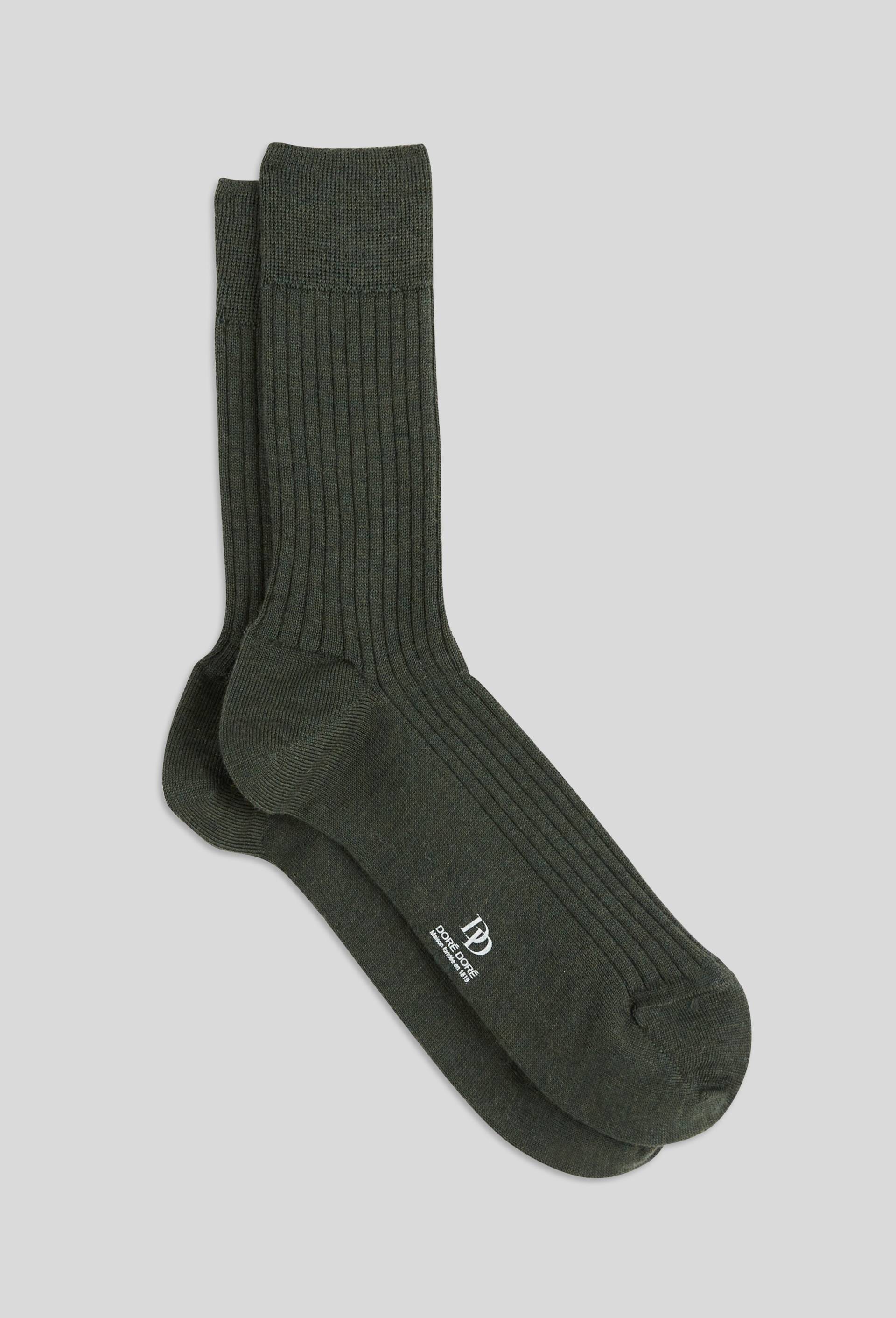 Paire de chaussettes côtelé en laine Doré Doré, Vert, large image number 1.0
