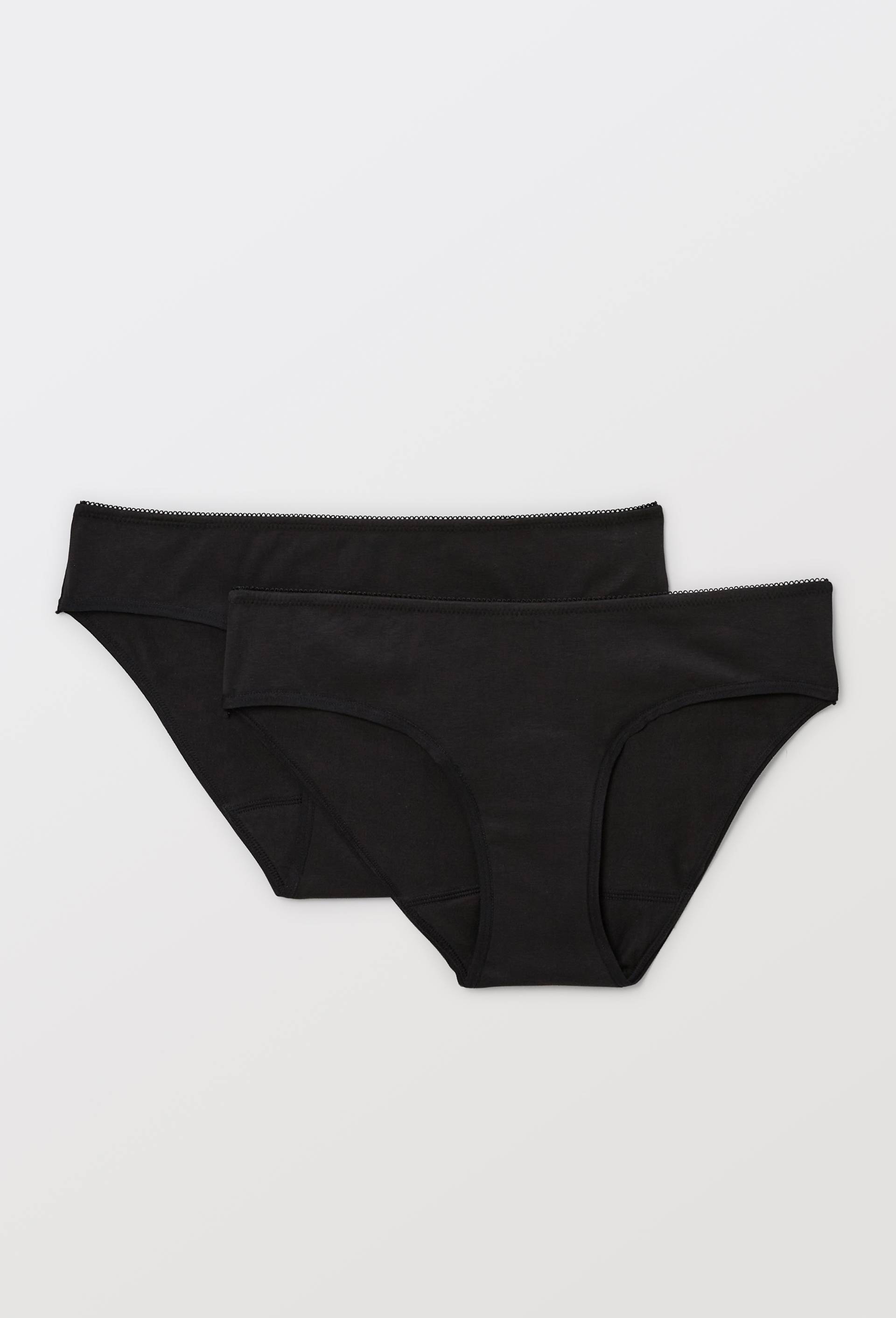 Lot de 2 culottes menstruelles contenant du coton BIO, Noir, large image number 2
