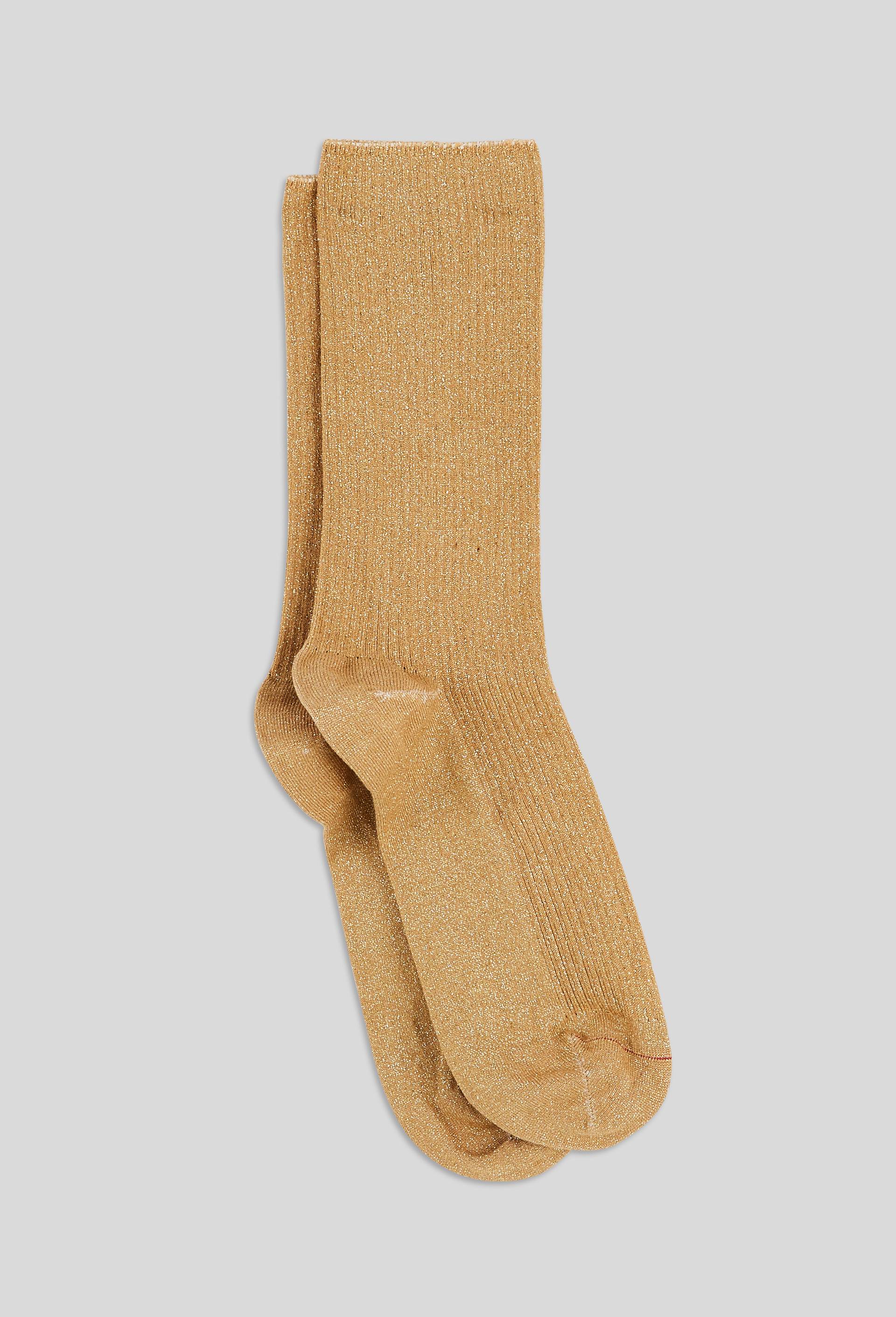 Paire de chaussettes avec lurex LABONAL, Or, large image number 1