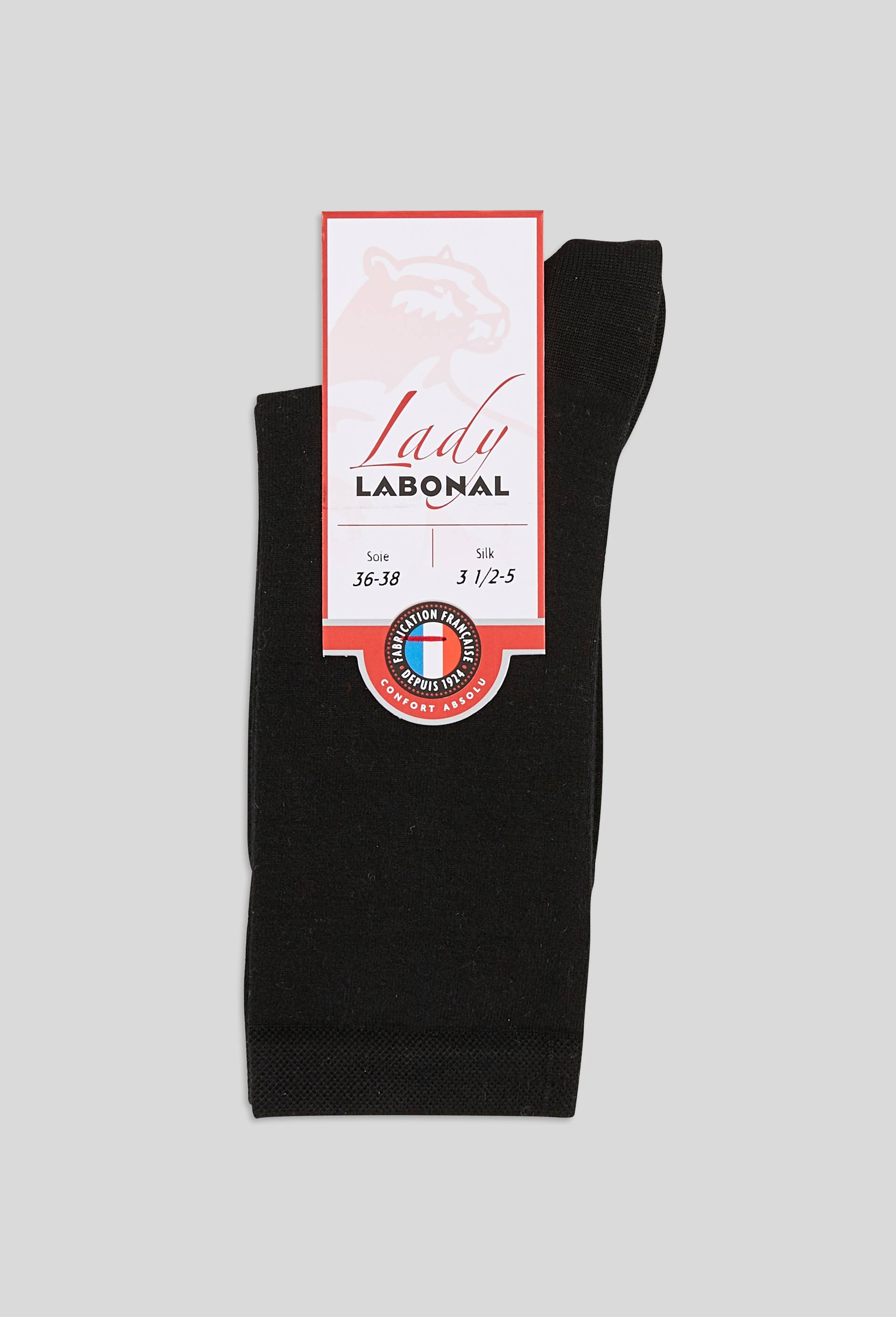 Paire de chaussettes contenant de la soie LABONAL, Noir, swatch image