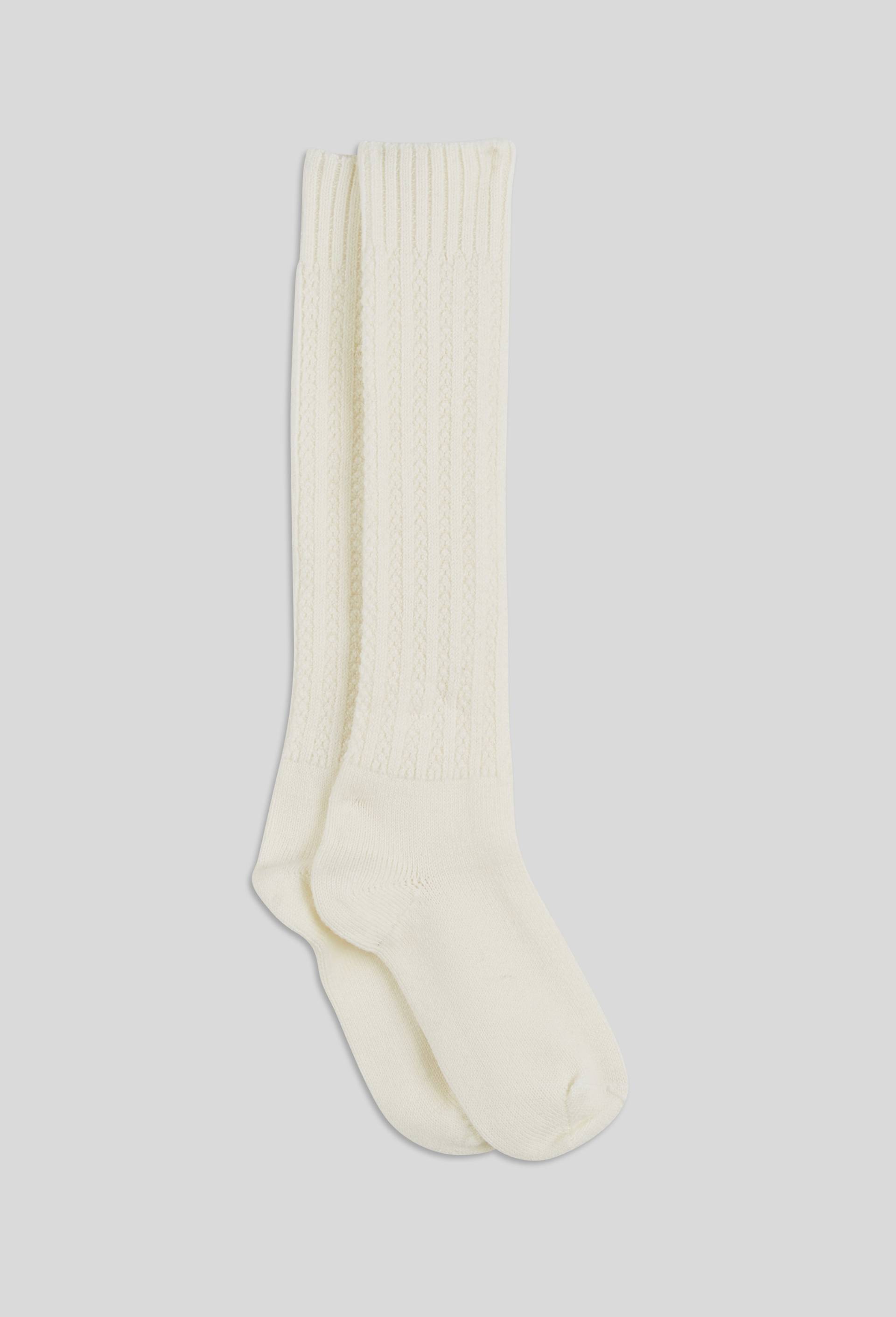 Paire de mi-bas contenant de la laine en jacquard LABONAL, Blanc, large image number 1