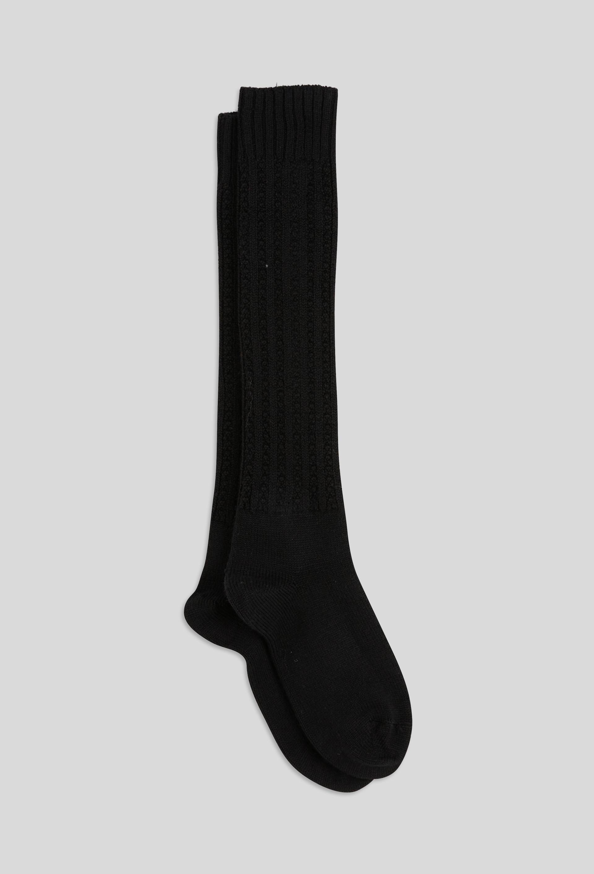 Paire de mi-bas contenant de la laine en jacquard LABONAL, Noir, large image number 1