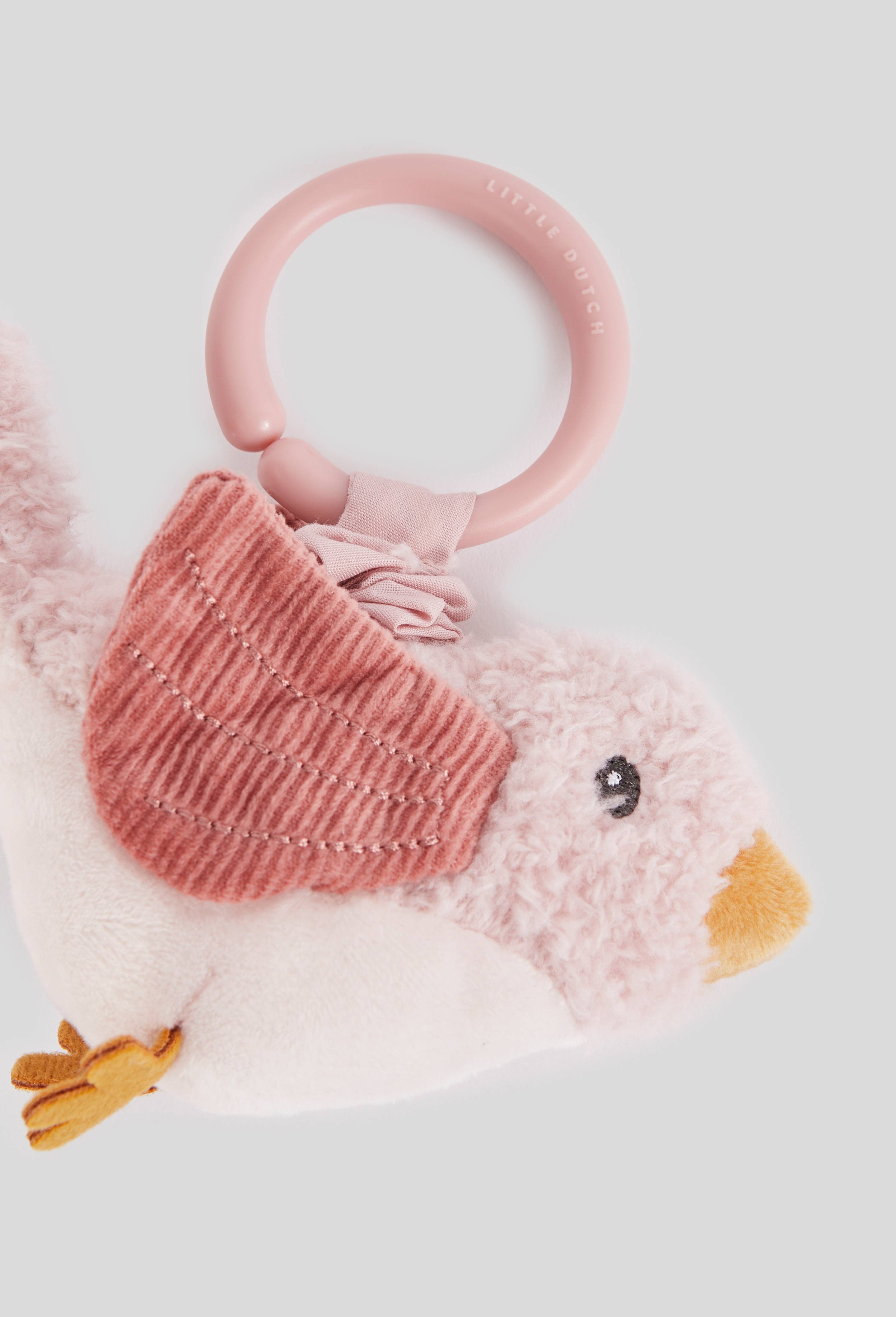 Peluche dansante à suspendre oiseau Flowers & Butterflies, Rose, large image number 1
