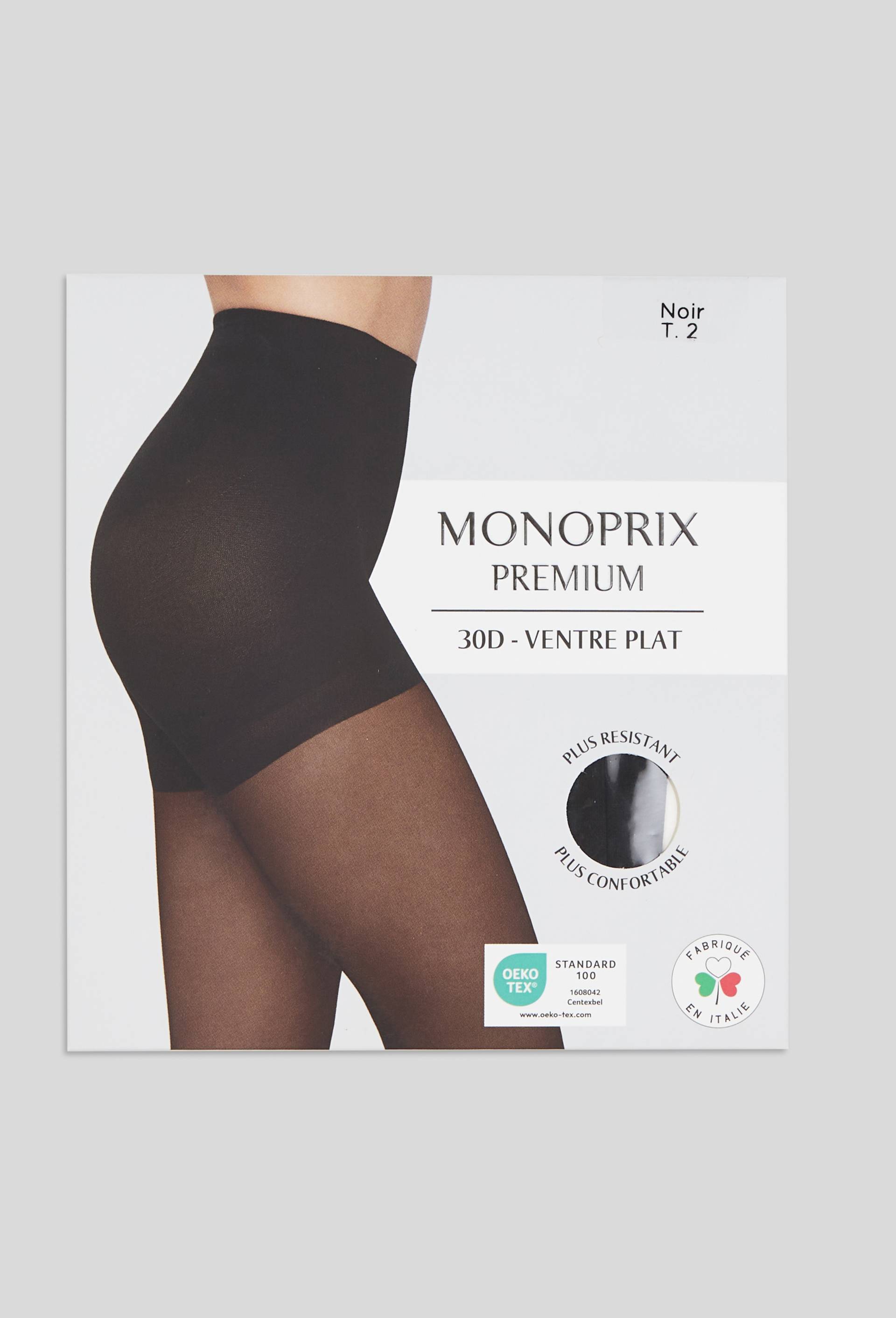 Collant semi-opaque ventre plat PREMIUM, Noir, large image number 0