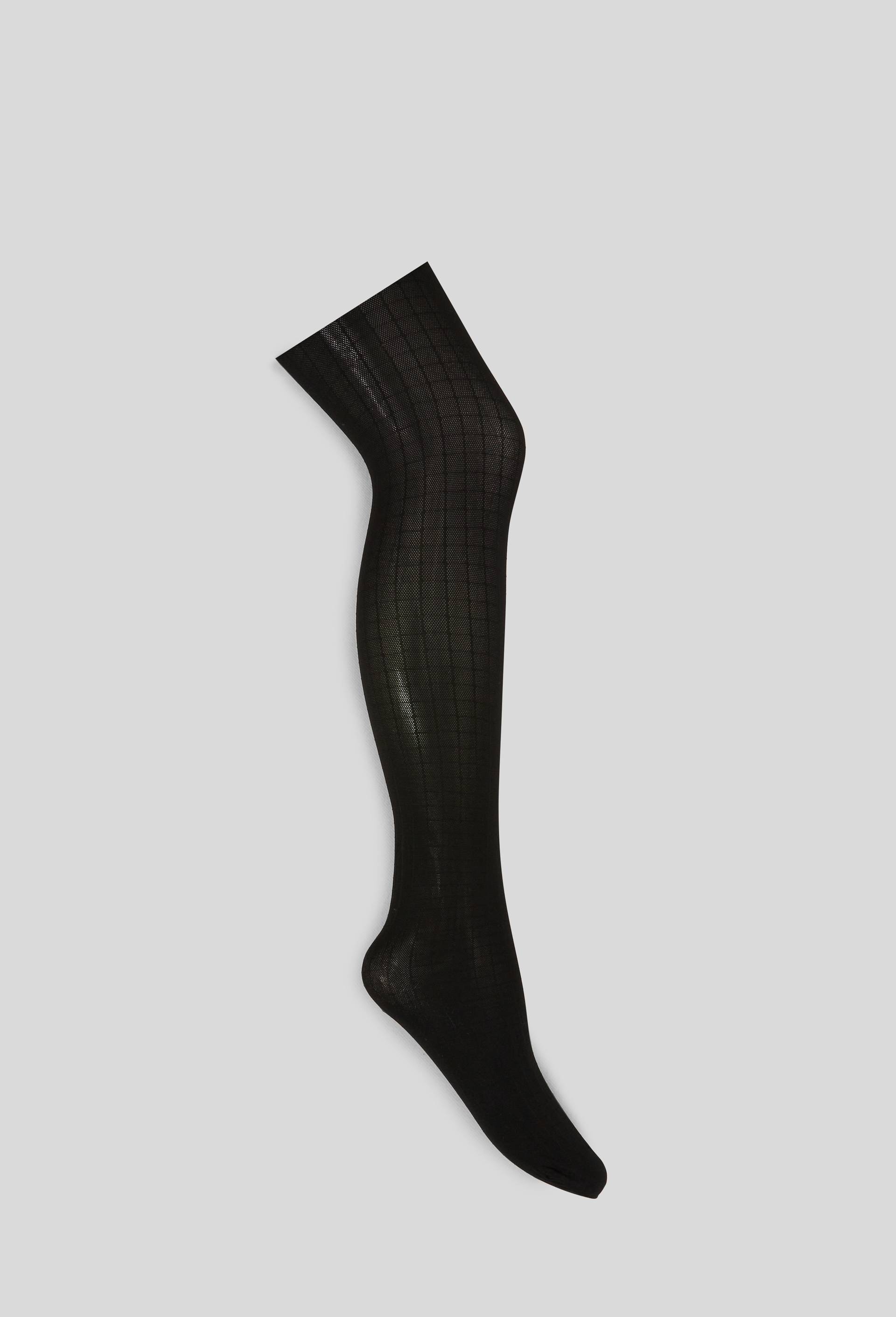 Paire de collants fantaisie MONOPRIX, Noir, large image number 1