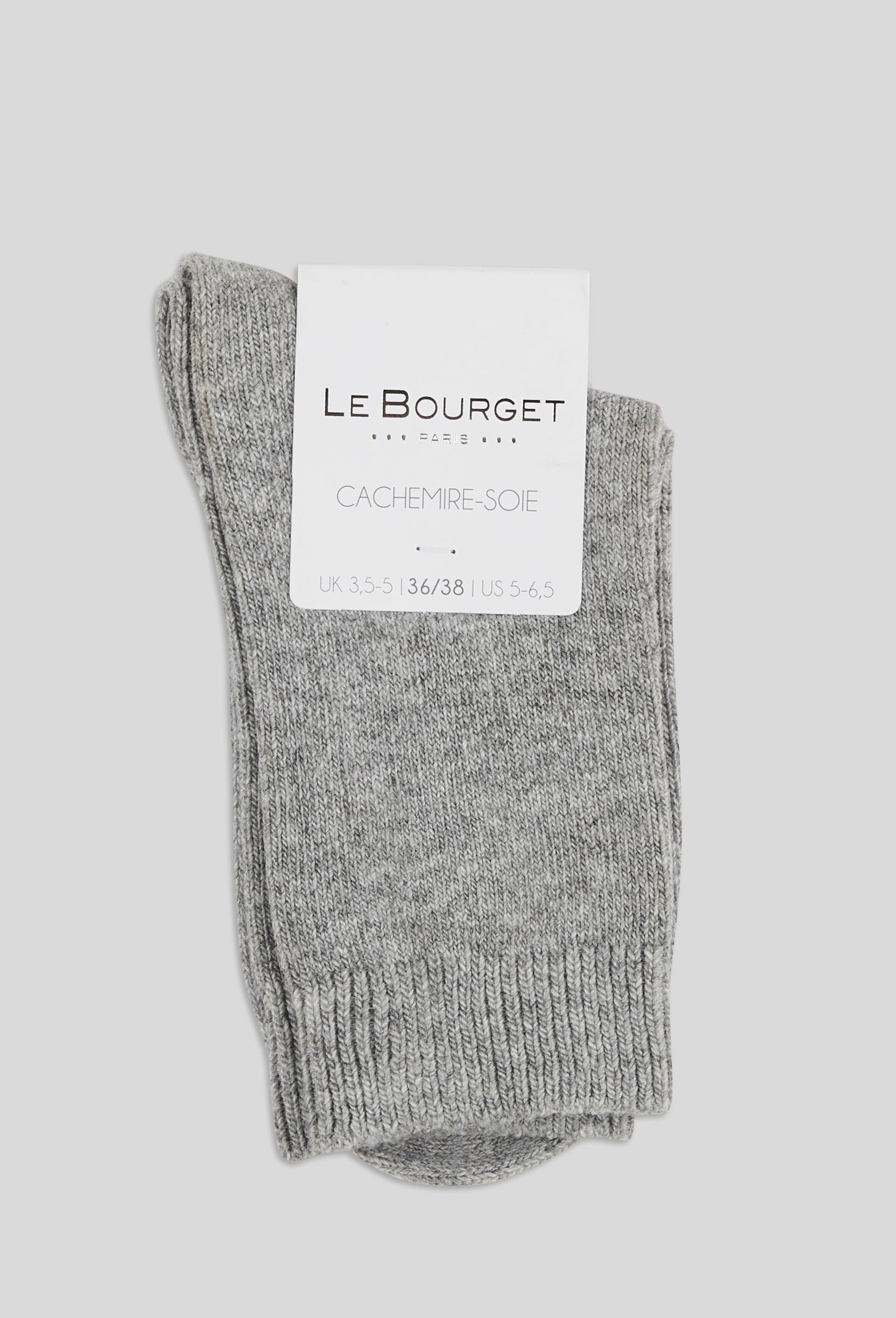 Paire de chaussettes à côtes en mélange cachemire et soie - LE BOURGET - Modalova