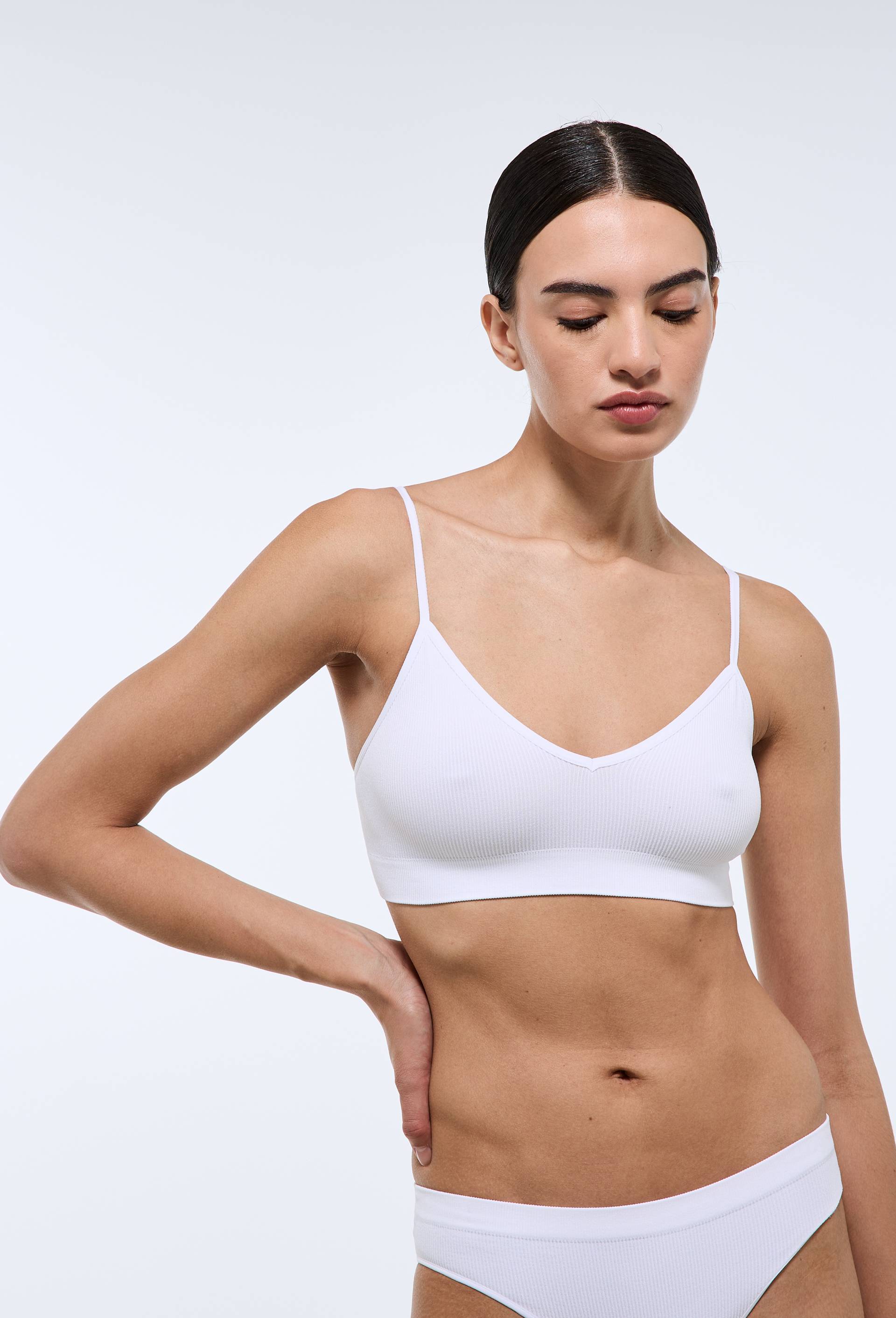 Lot de 2 brassi&egrave;res GABRIELLE sans coutures, Bleu fonc&eacute;, large image number 1