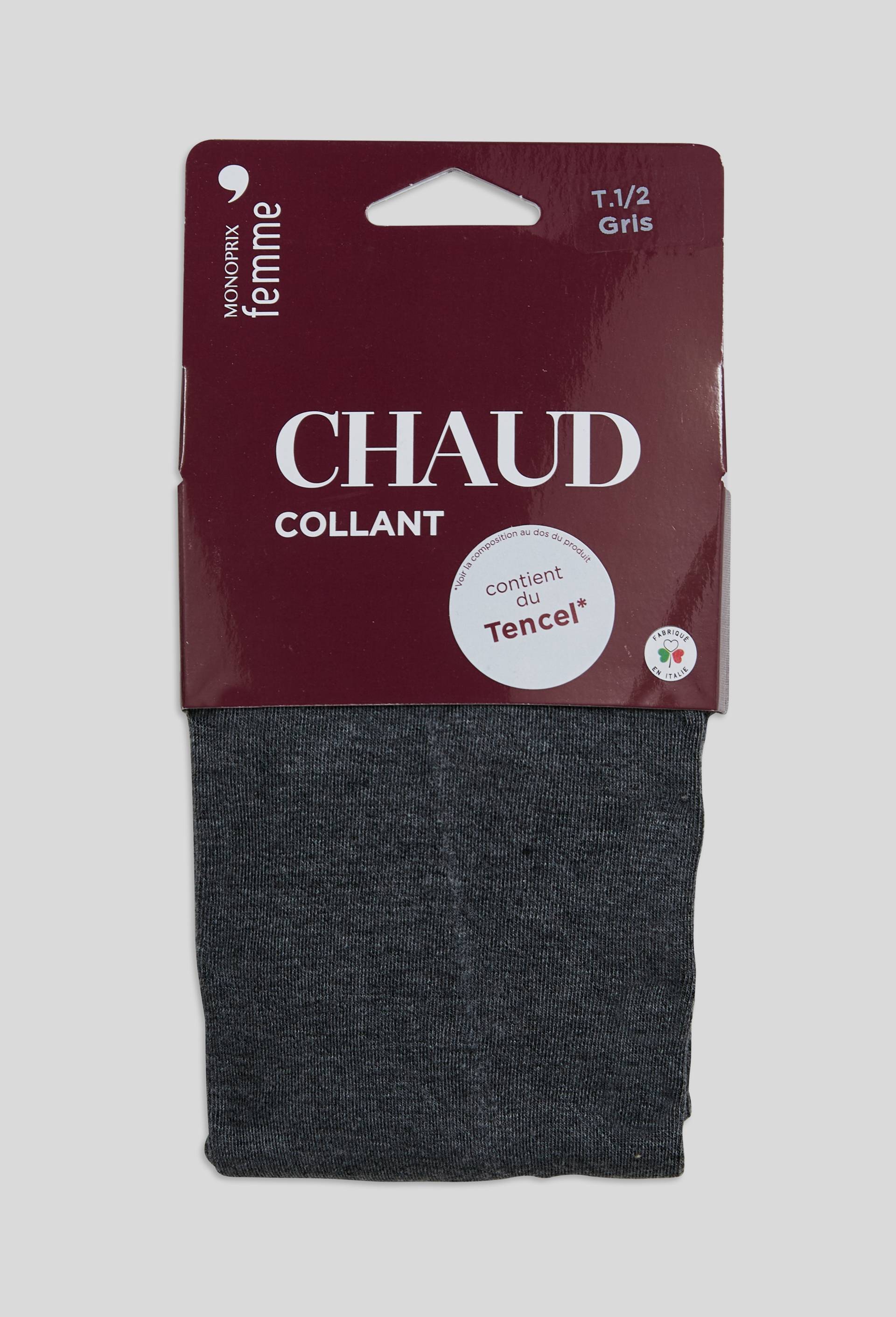 Paire de collants en tencel MONOPRIX, Gris, large image number 0