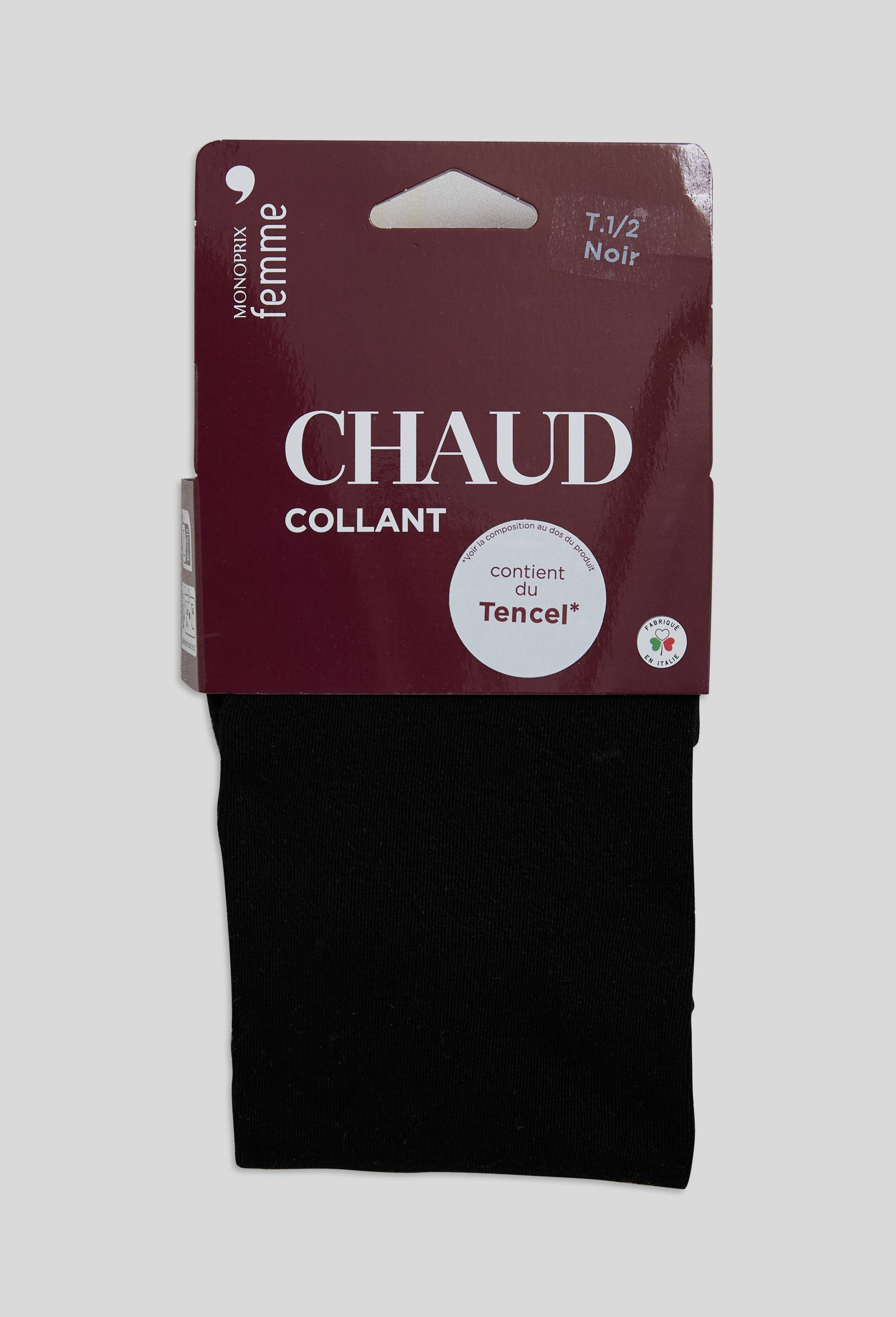 Paire de collants en tencel MONOPRIX, Noir, large image number 0