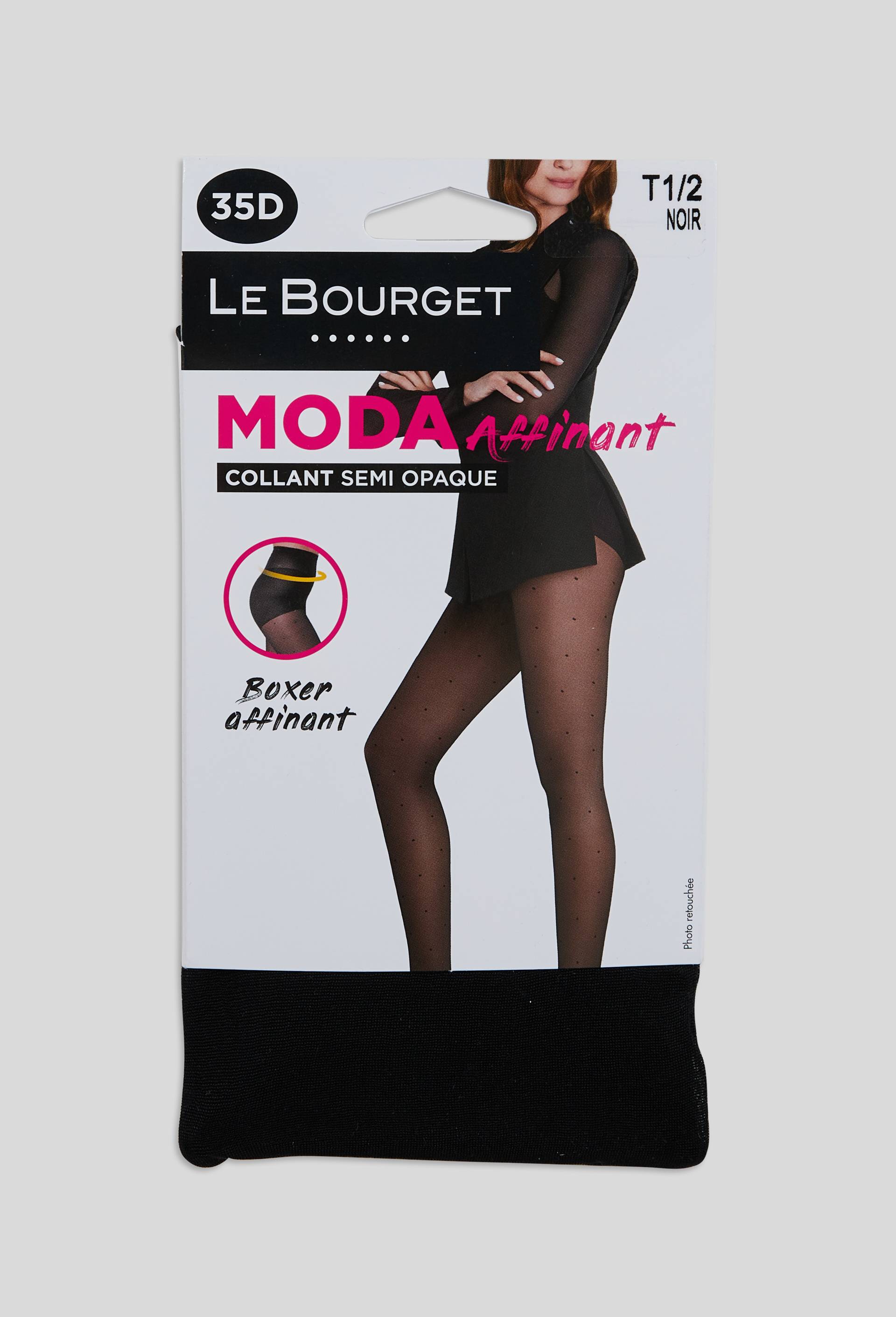Paire de collant semi-opaque LE BOURGET, Noir, large image number 0