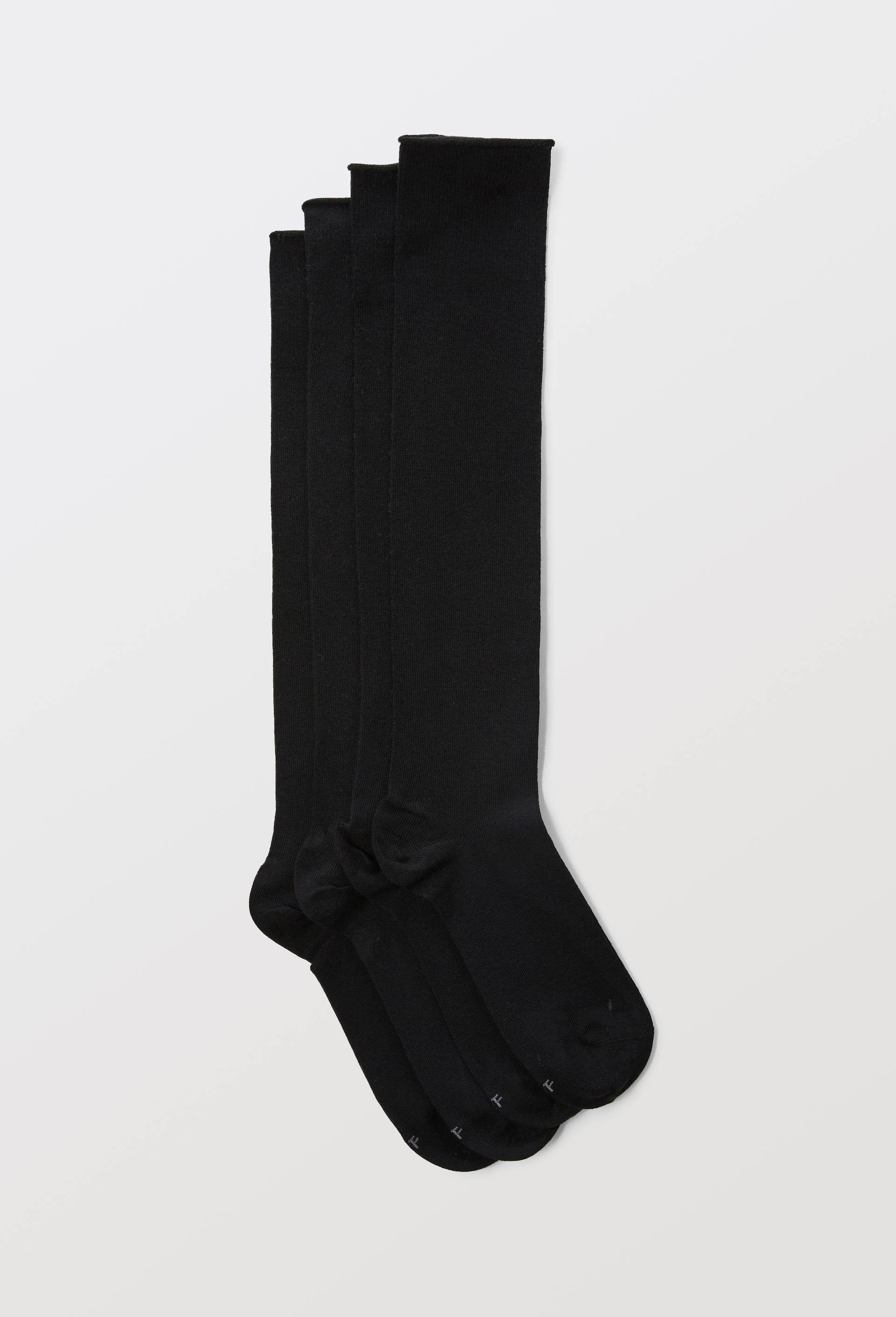 Lot de 2 paires de mi-bas en coton BLEUFORET, Noir, swatch image