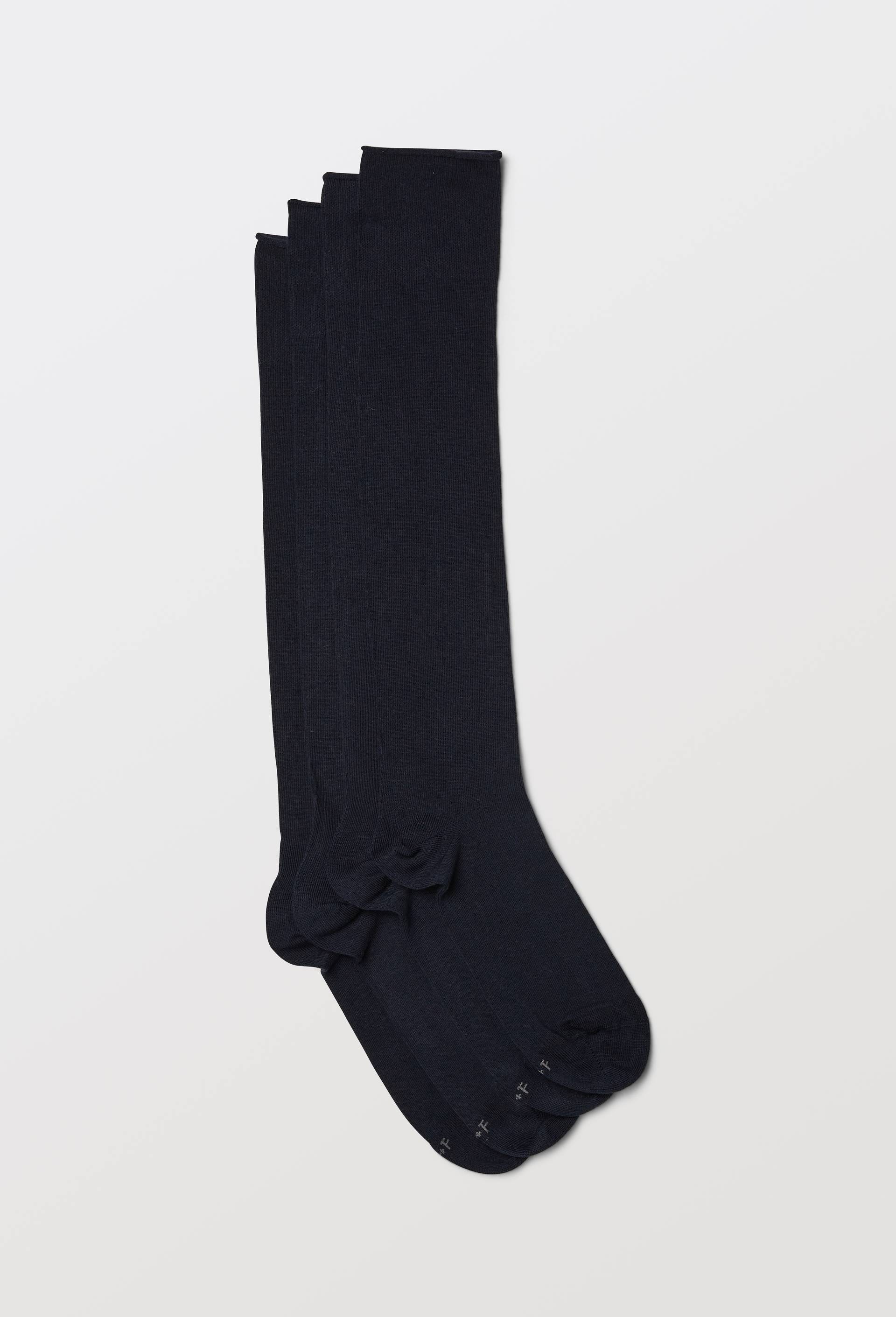 Lot de 2 paires de mi-bas en coton BLEUFORET, Bleu fonc&eacute;, large image number 0