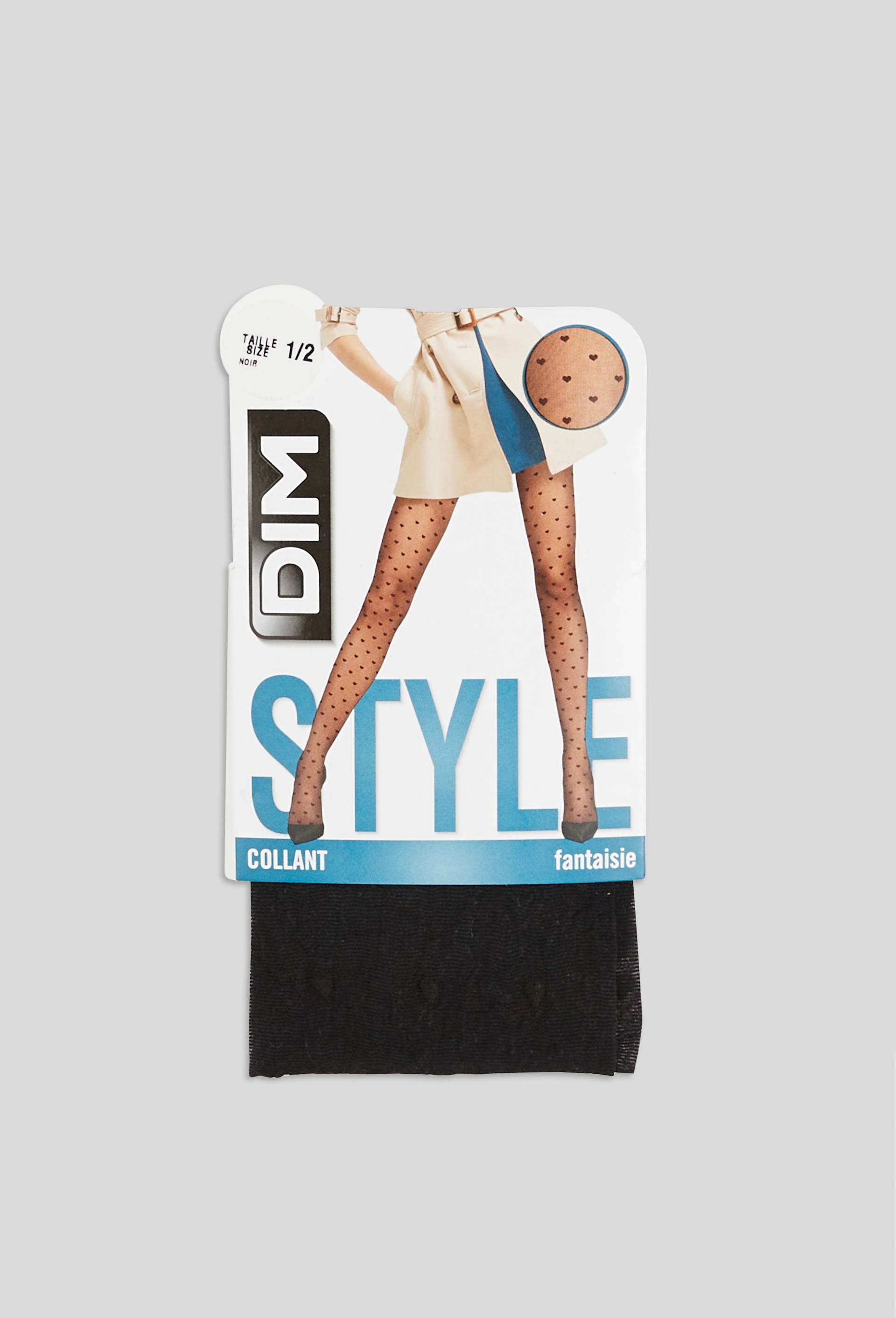 Paire de collants fantaisie DIM - Ceinture &eacute;lastiqu&eacute;e, Noir, large image number 1.0