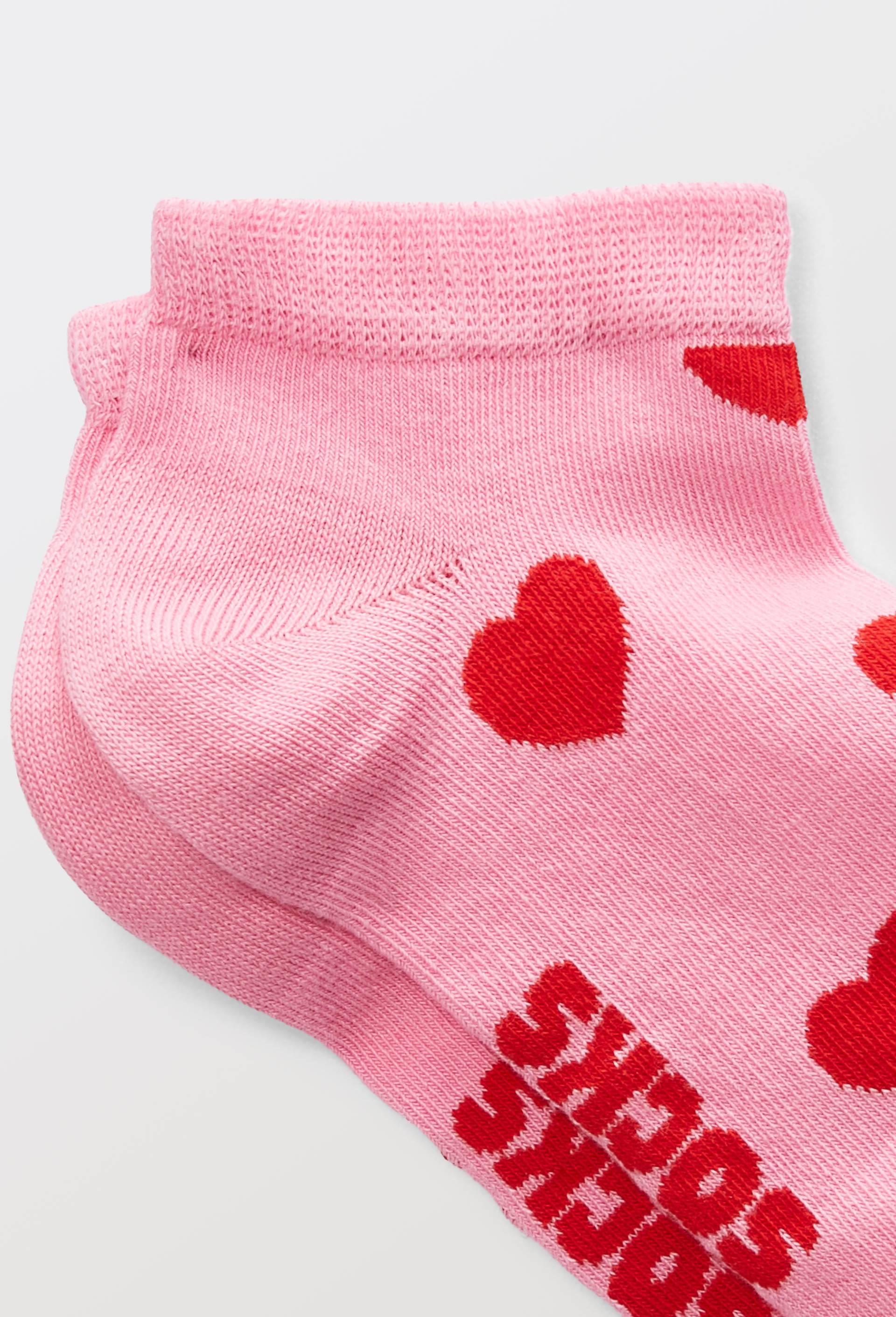 Paire de mini-socquettes fantaisie en coton HAPPY SOCKS, Rose, large image number 1
