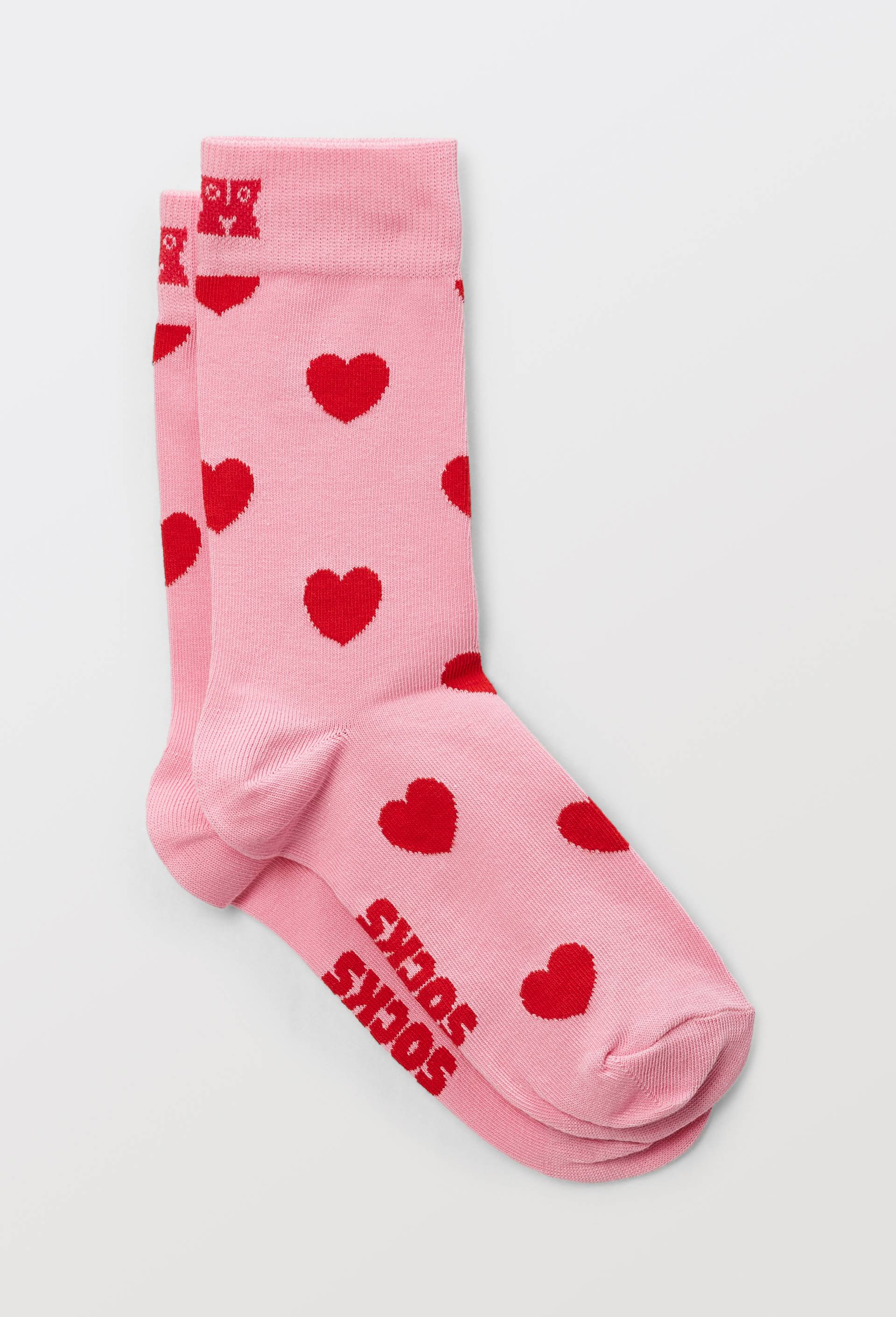 Paire de chaussettes &agrave; motif cerises en coton HAPPY SOCKS, Rose, large image number 0