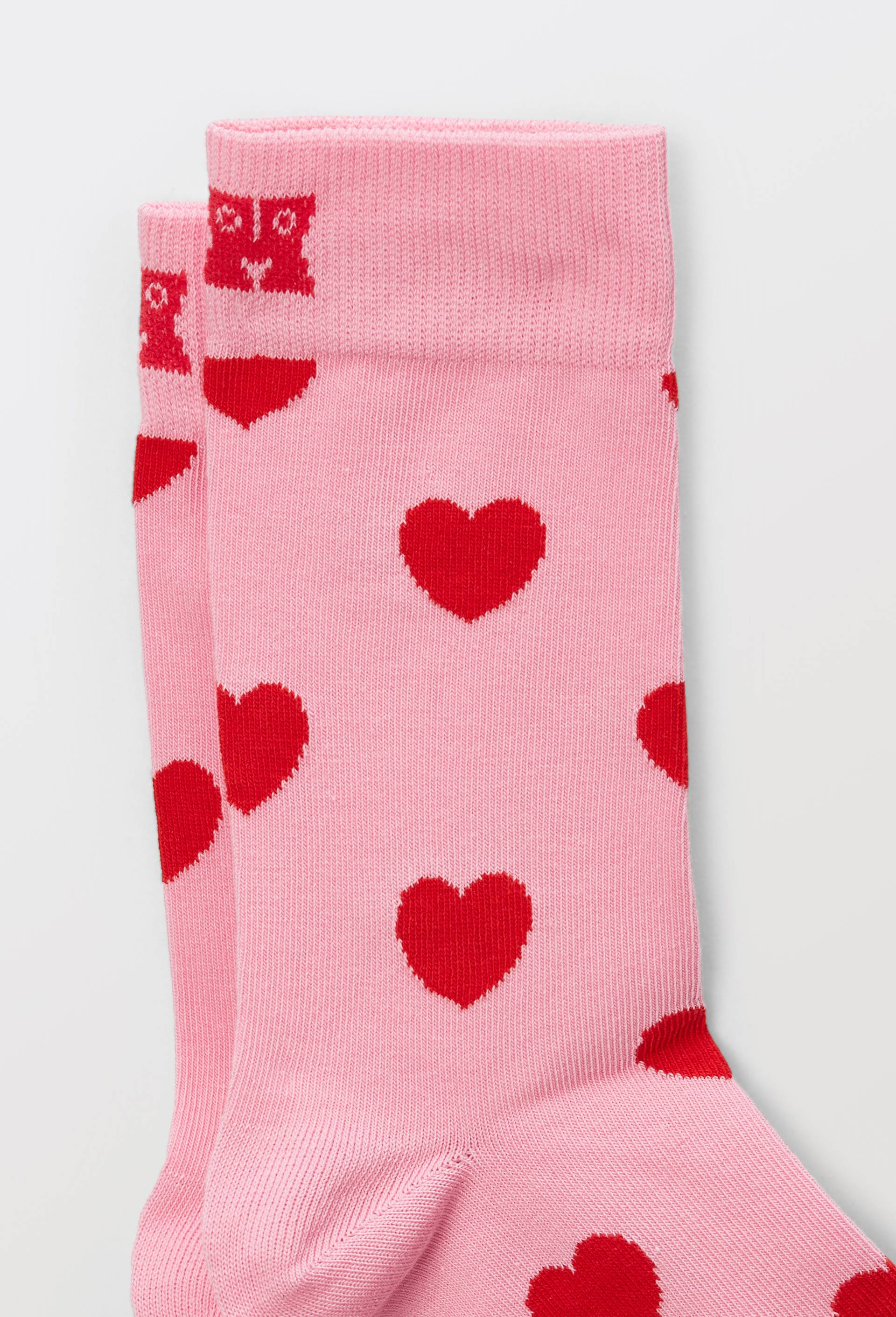 Paire de chaussettes &agrave; motif cerises en coton HAPPY SOCKS, Rose, large image number 1