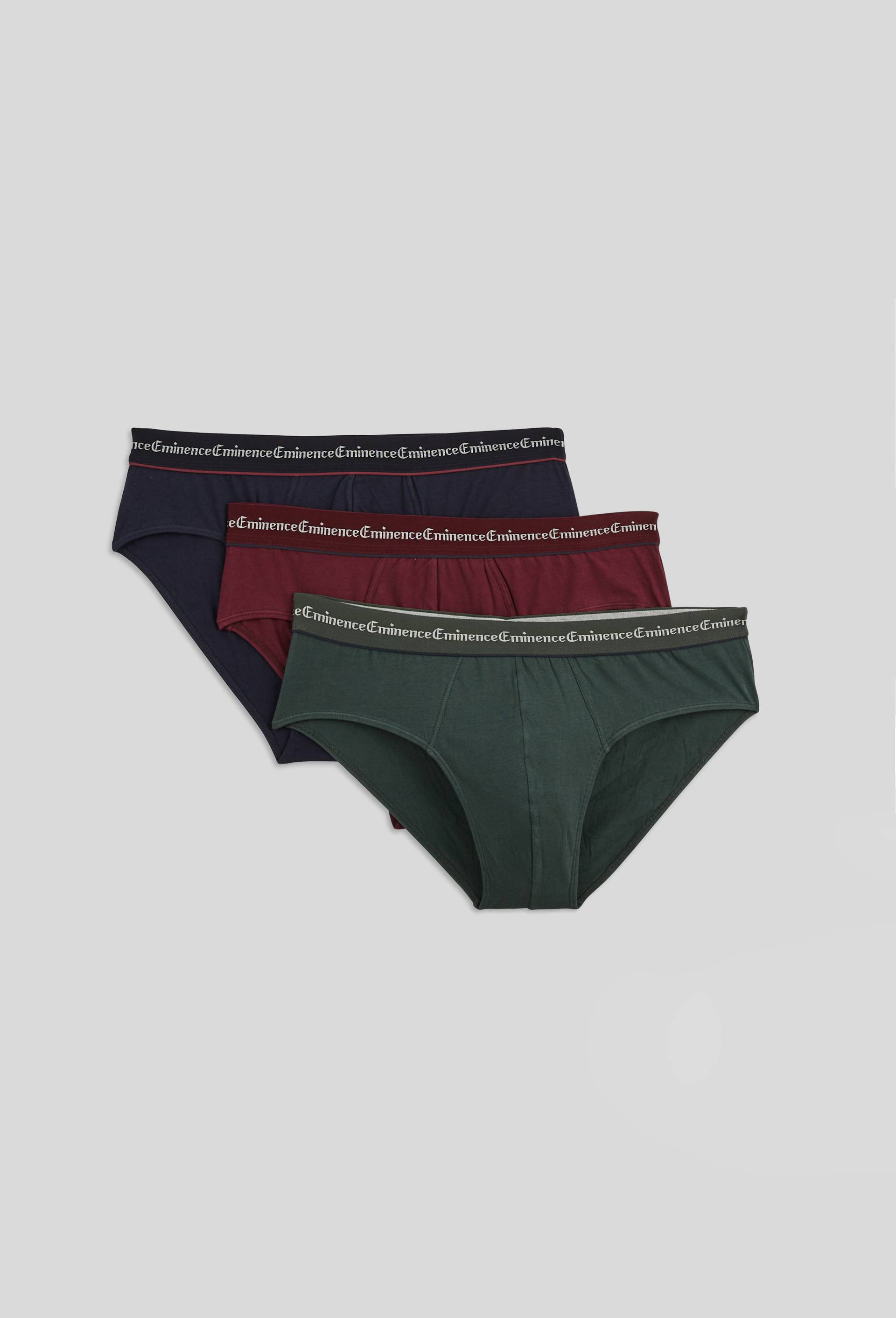 Lot de 3 slips business Eminence, Bleu fonc&eacute;, large image number 0