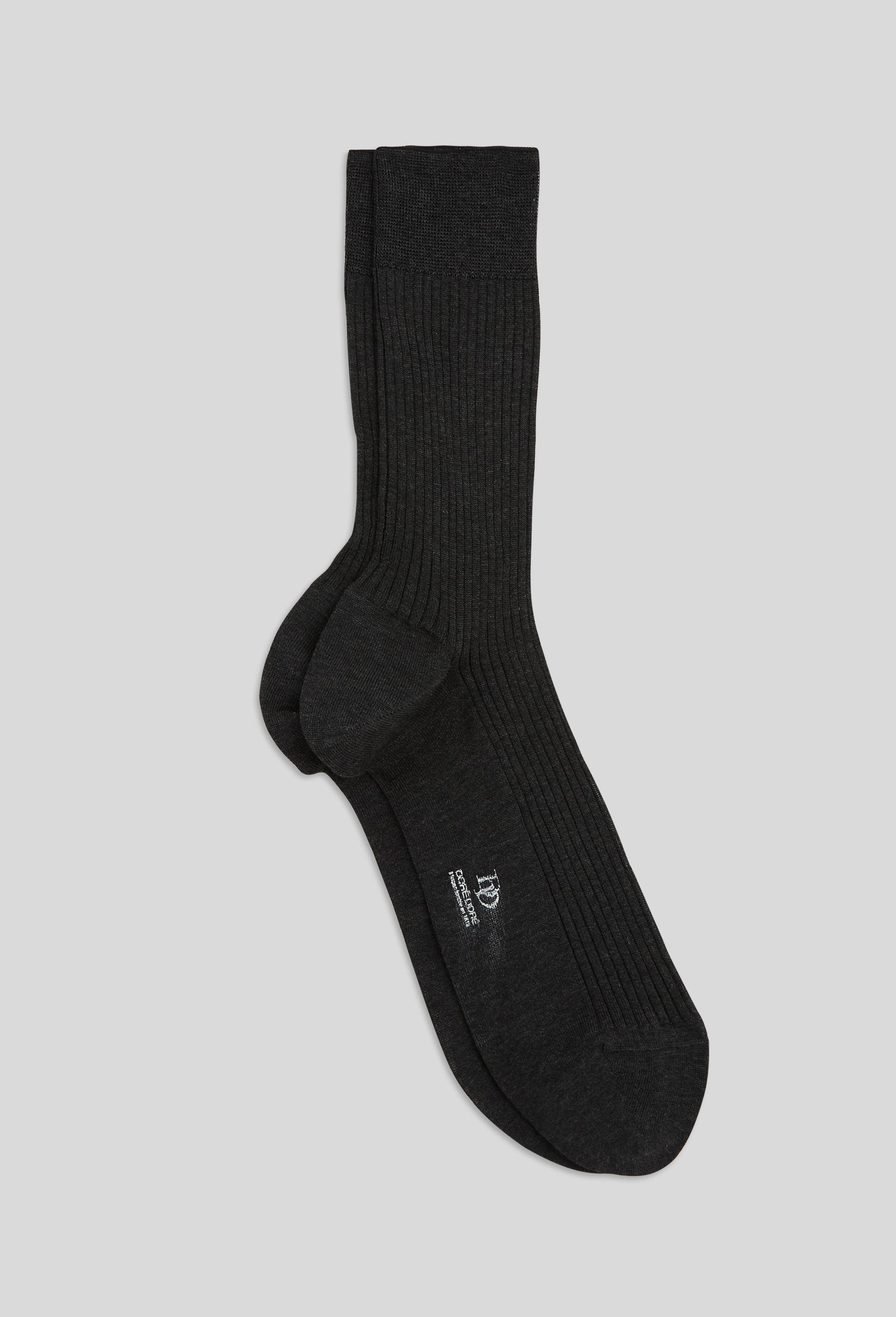 Paire de chaussettes en fil d'&eacute;cosse Dor&eacute; Dor&eacute;, Gris fonc&eacute;, large image number 1