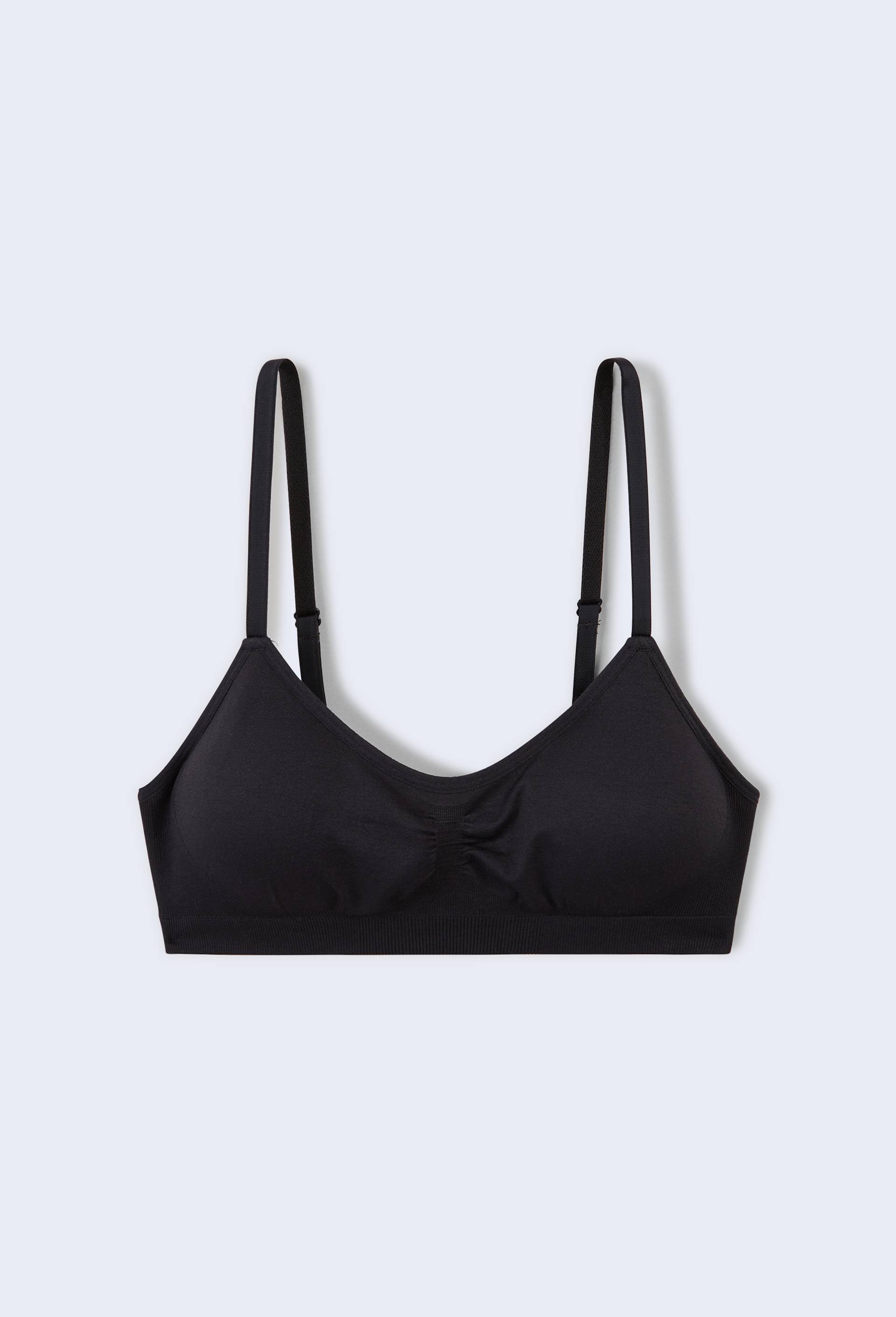 Brassi&egrave;re sans coutures avec coques amovibles, Noir, large image number 3.0