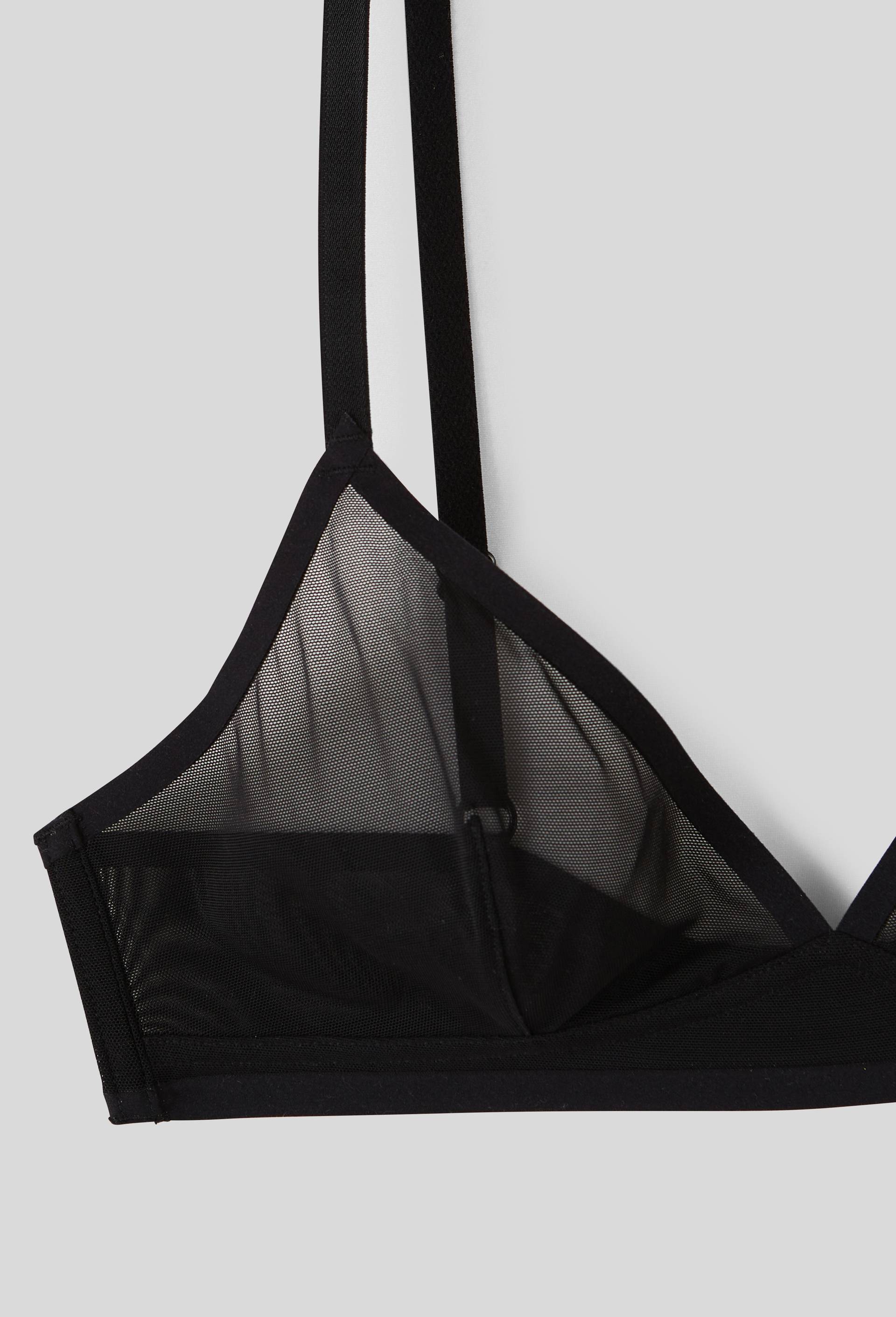 Soutien-gorge triangle LUZ en tulle, Noir, large image number 2