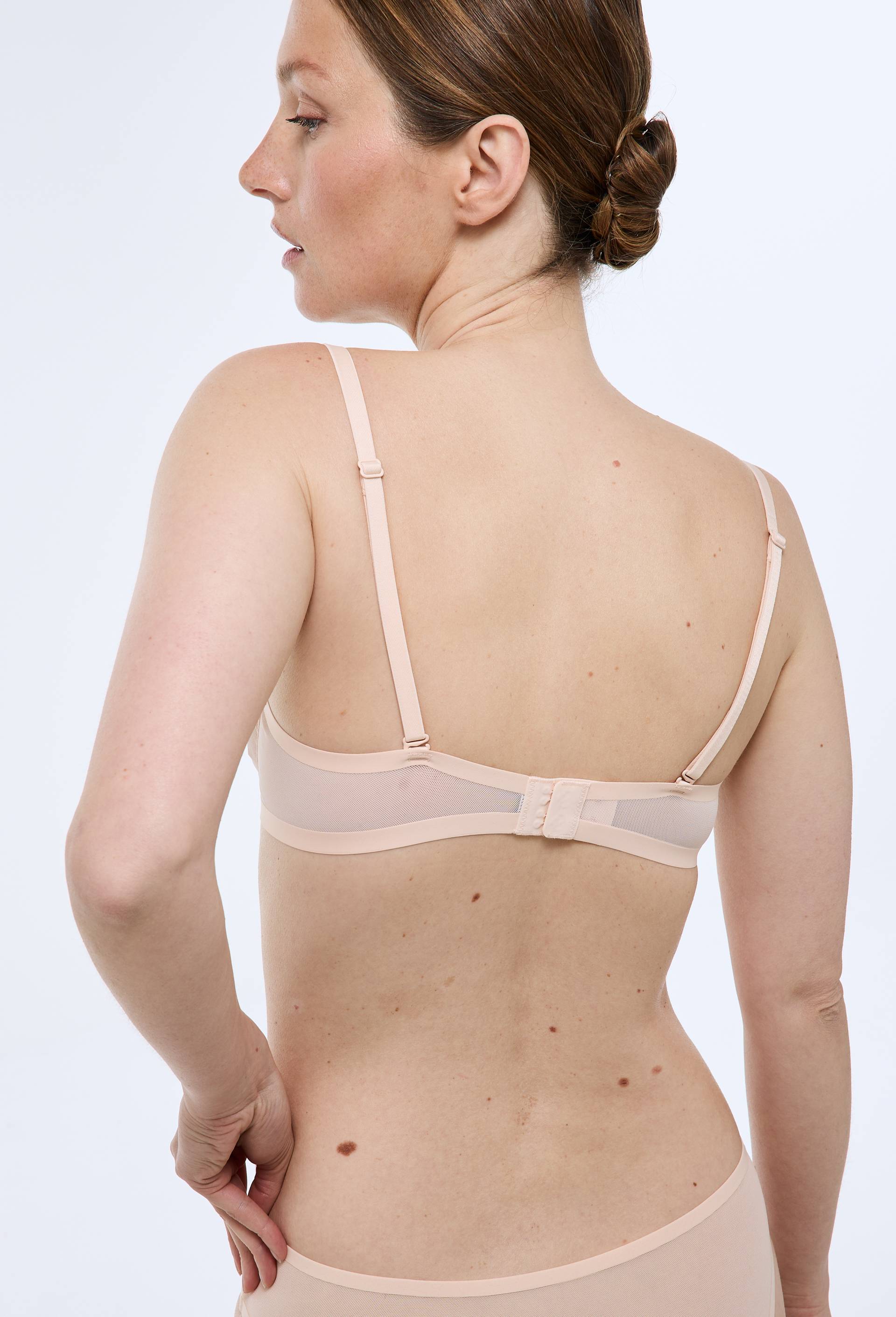 Soutien-gorge corbeille balconnet LUZ en tulle, Rose clair, large image number 2.0
