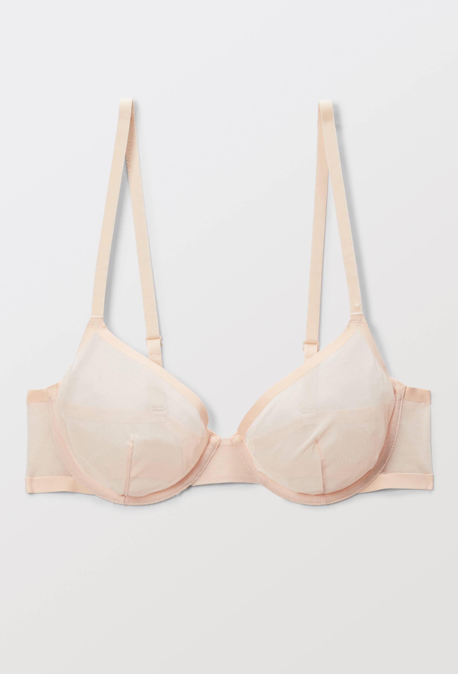 Soutien-gorge corbeille balconnet LUZ en tulle, Rose clair, large image number 3