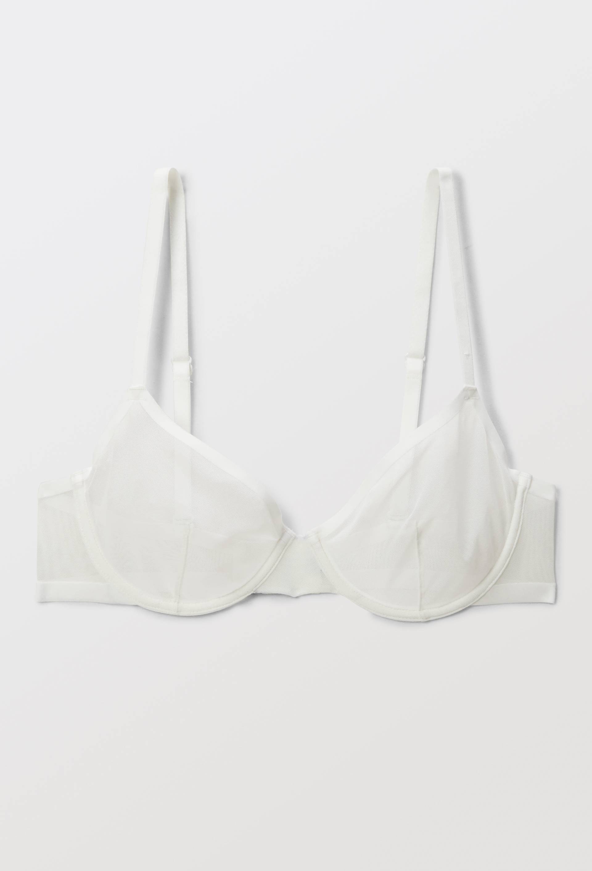 Soutien-gorge corbeille balconnet LUZ en tulle, Ecru, large image number 2.0