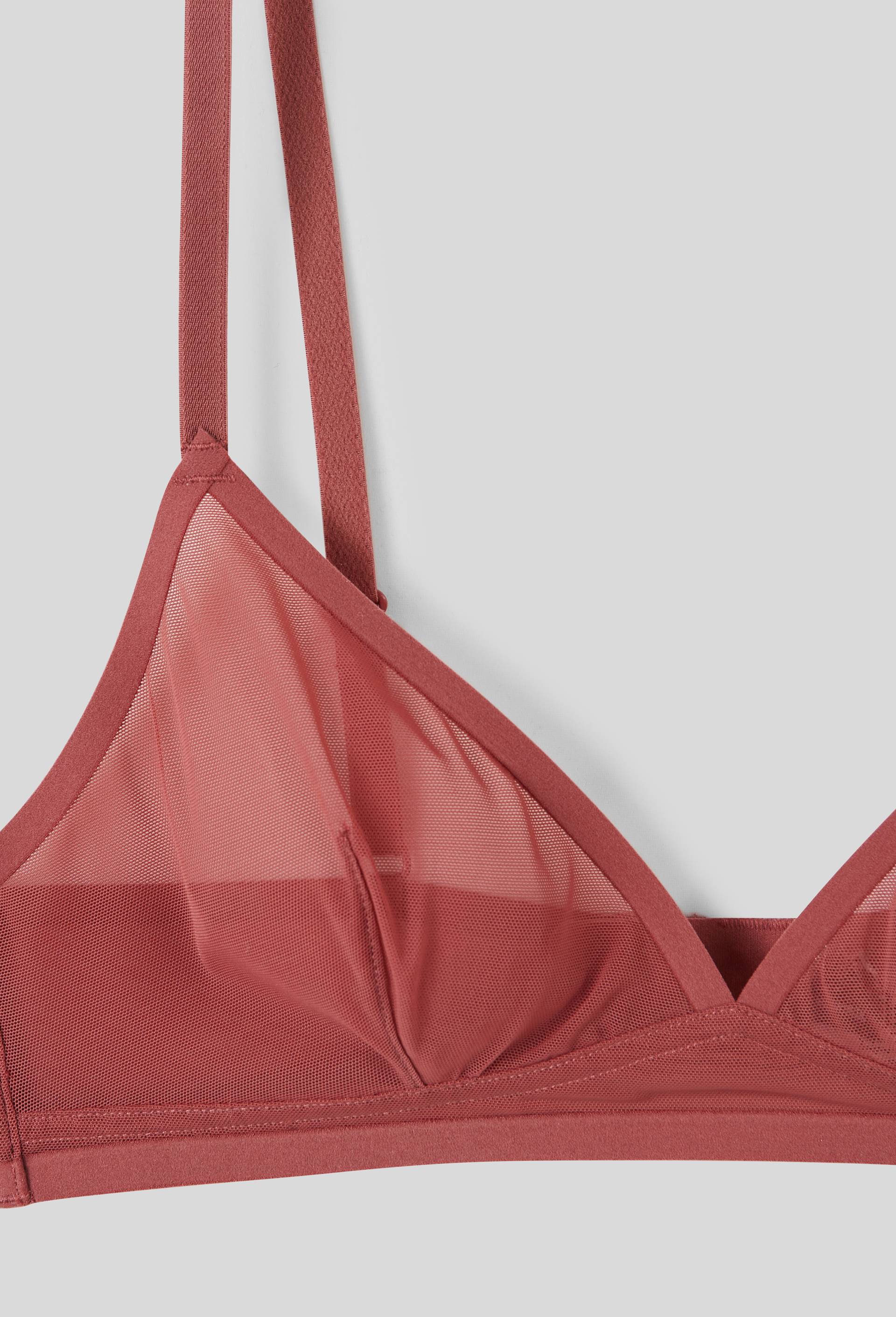 Soutien-gorge triangle LUZ en tulle, Rose fonc&eacute;, large image number 2.0