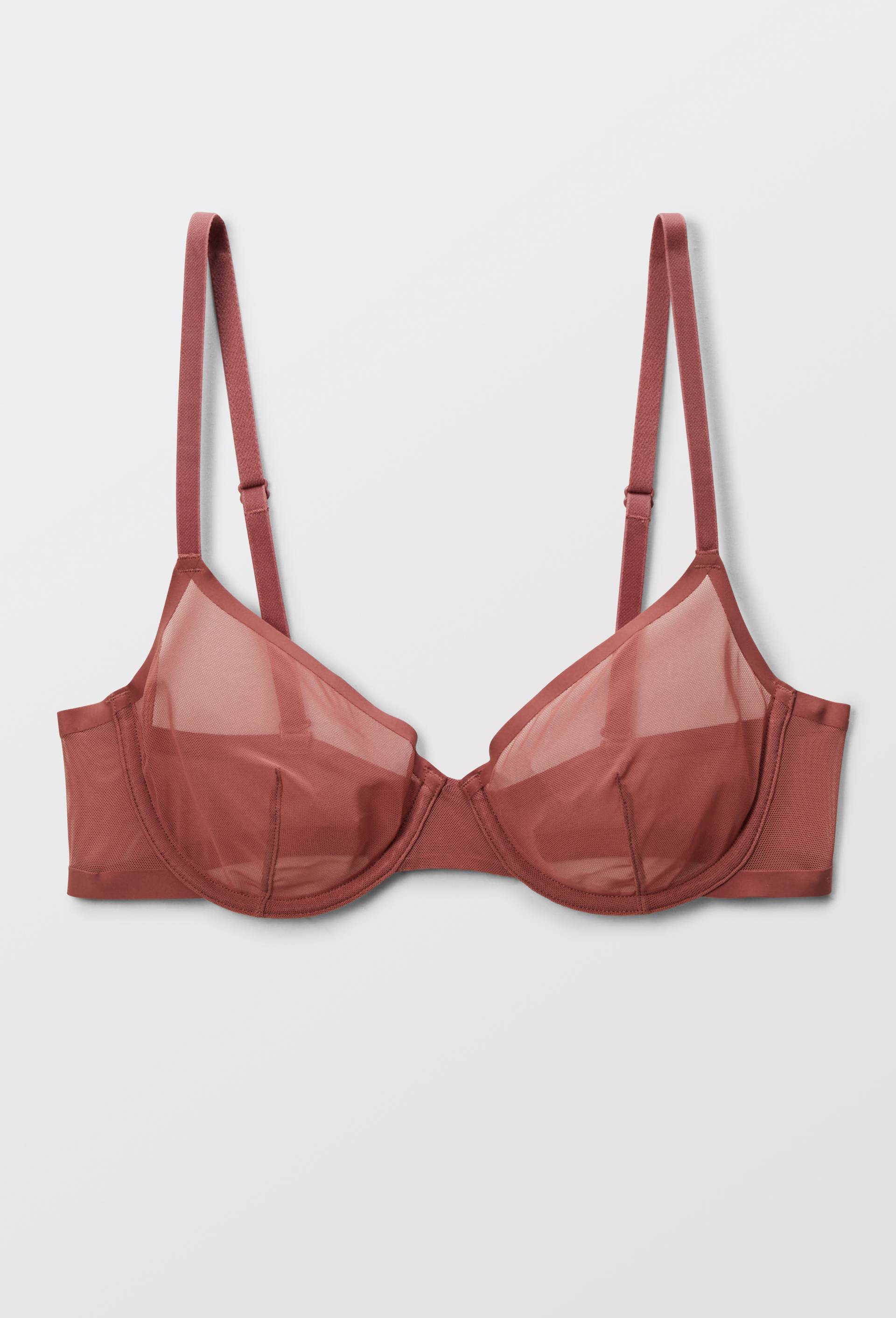 Soutien-gorge corbeille balconnet LUZ en tulle, Rose fonc&eacute;, large image number 2