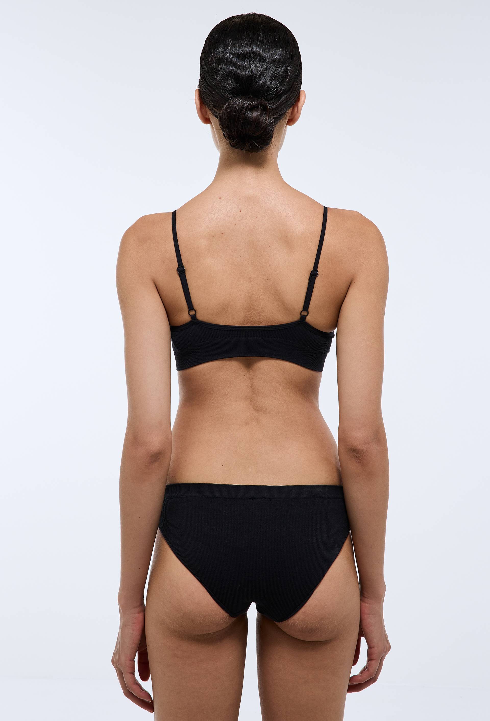 Lot de 3 culottes GABRIELLE sans coutures, Noir, large image number 4.0