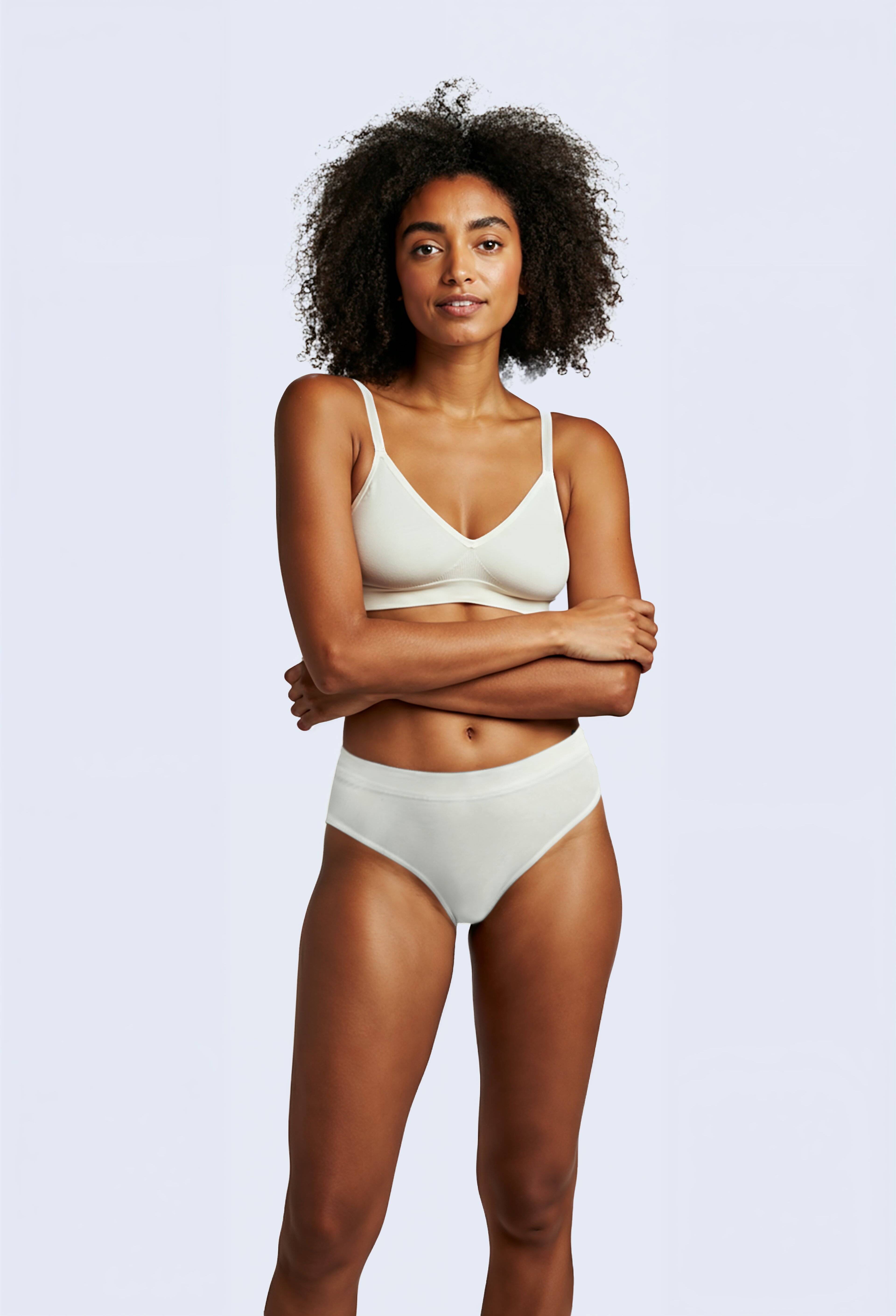 Brassi&egrave;re sans coutures avec coques amovibles, Blanc, large image number 0