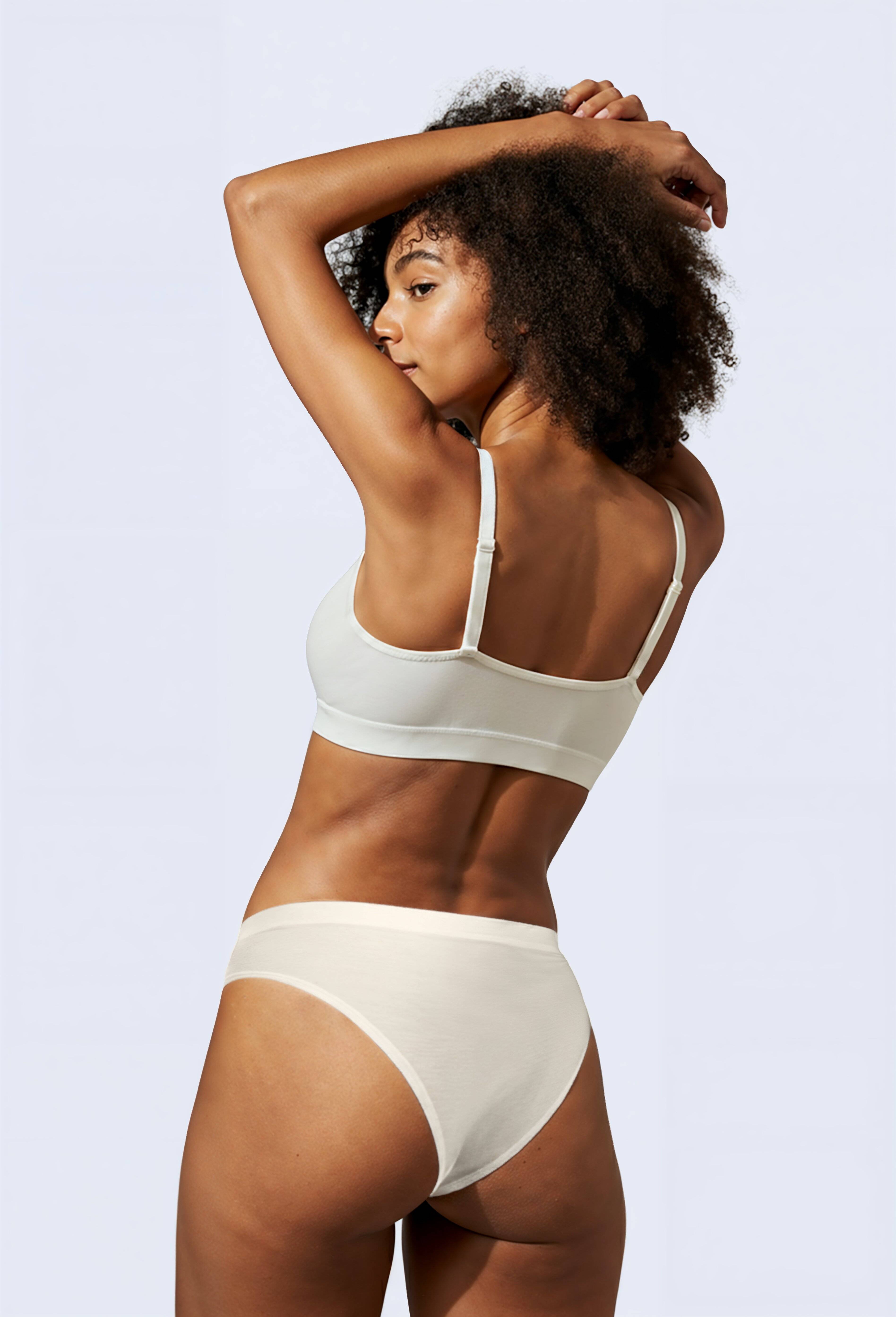 Brassi&egrave;re sans coutures avec coques amovibles, Blanc, large image number 2