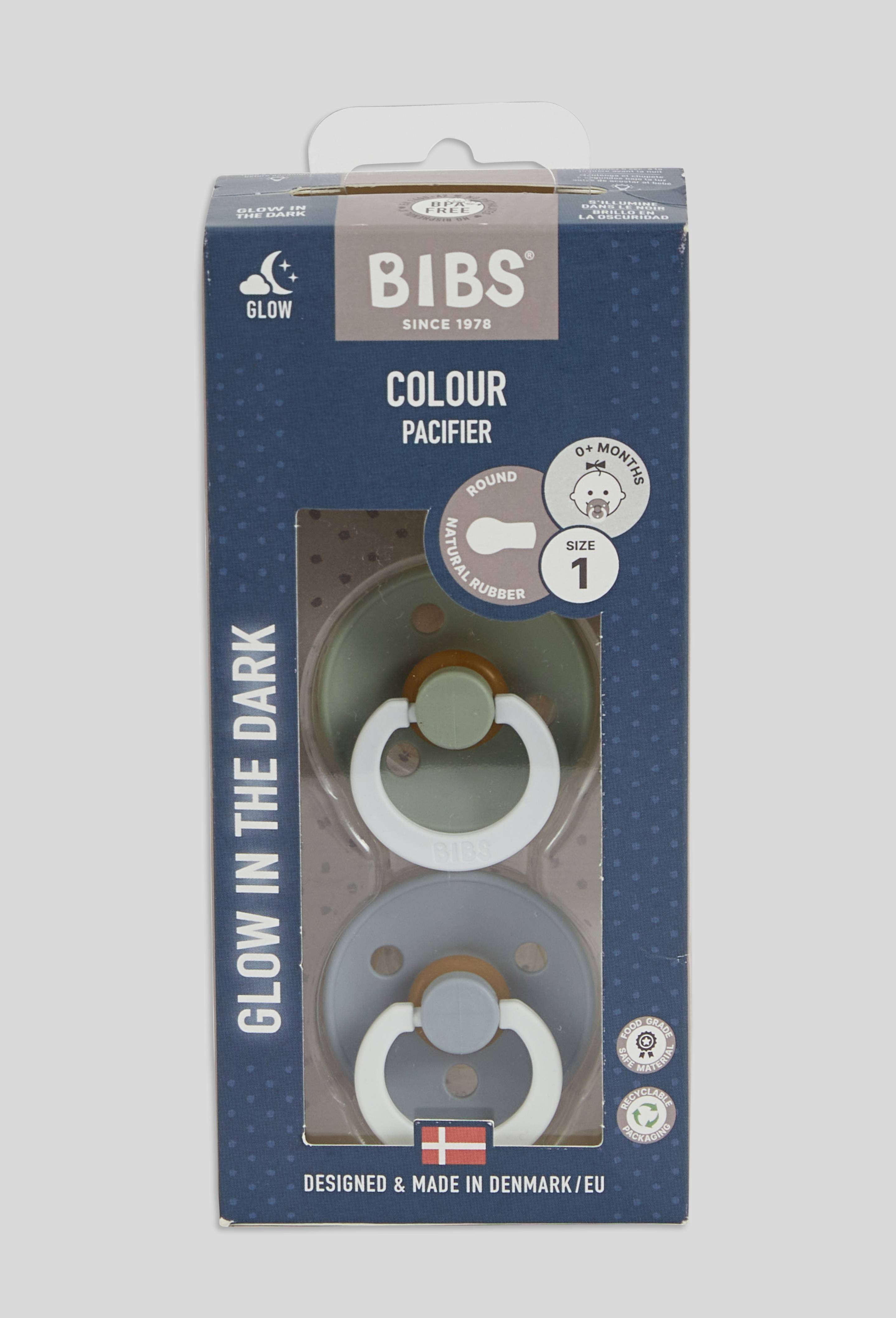 Pack de 2 sucettes Colour Caoutchouc phosphorescente 0-6mois, Vert fonc&eacute;, large image number 1.0