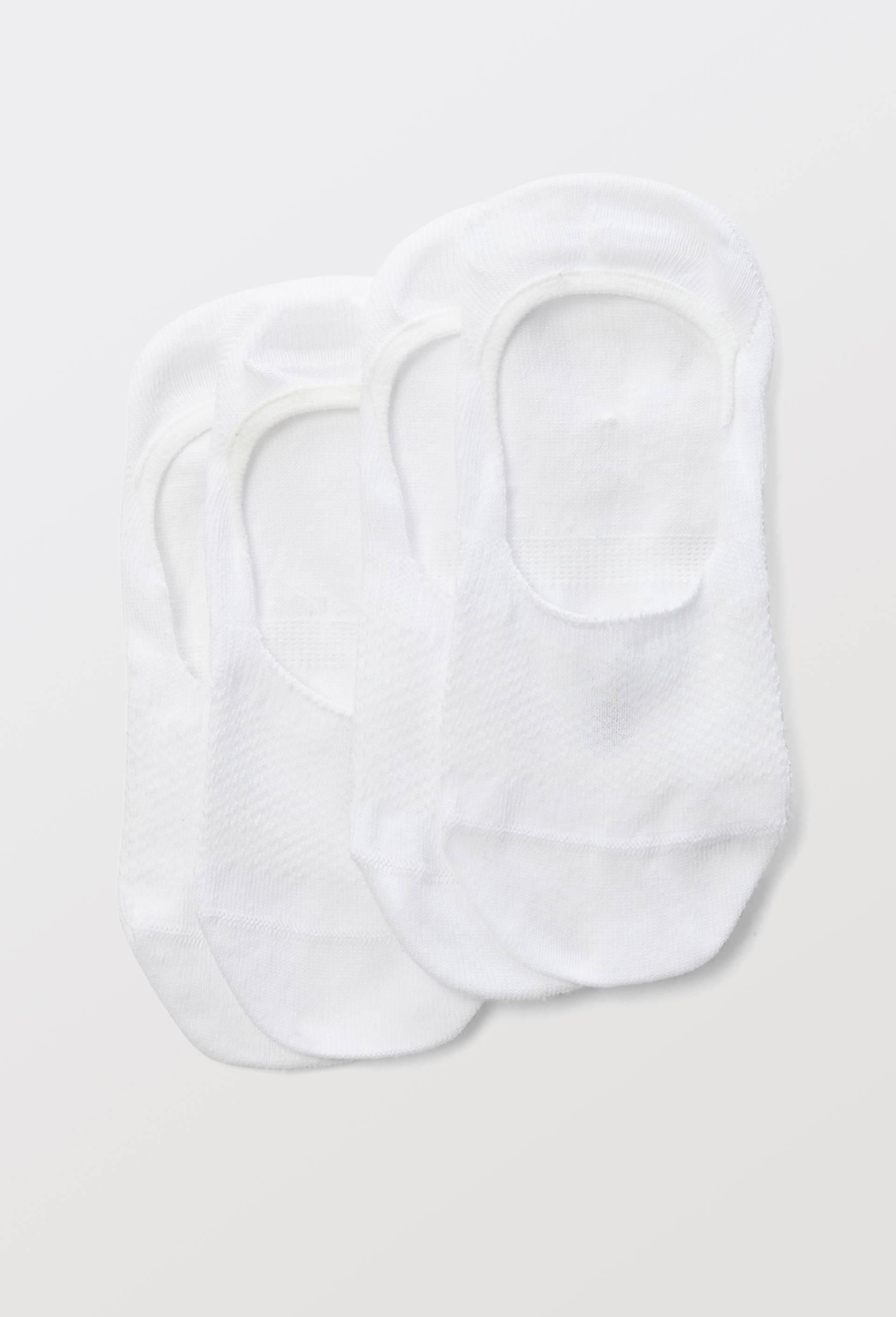 Paire de prot&egrave;ge pied en coton bio Le Bourget, Blanc, swatch image