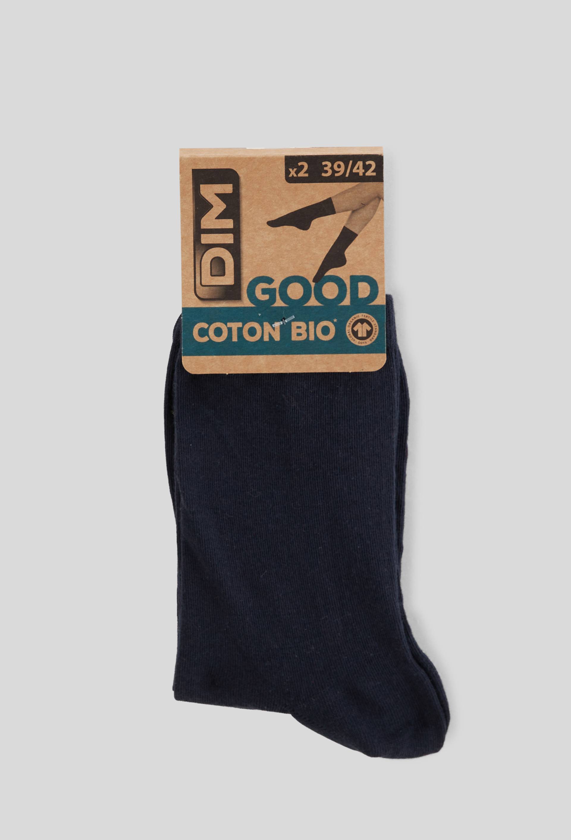 Lot de 2 paires de chaussettes DIM GOOD, Bleu fonc&eacute;, large image number 0